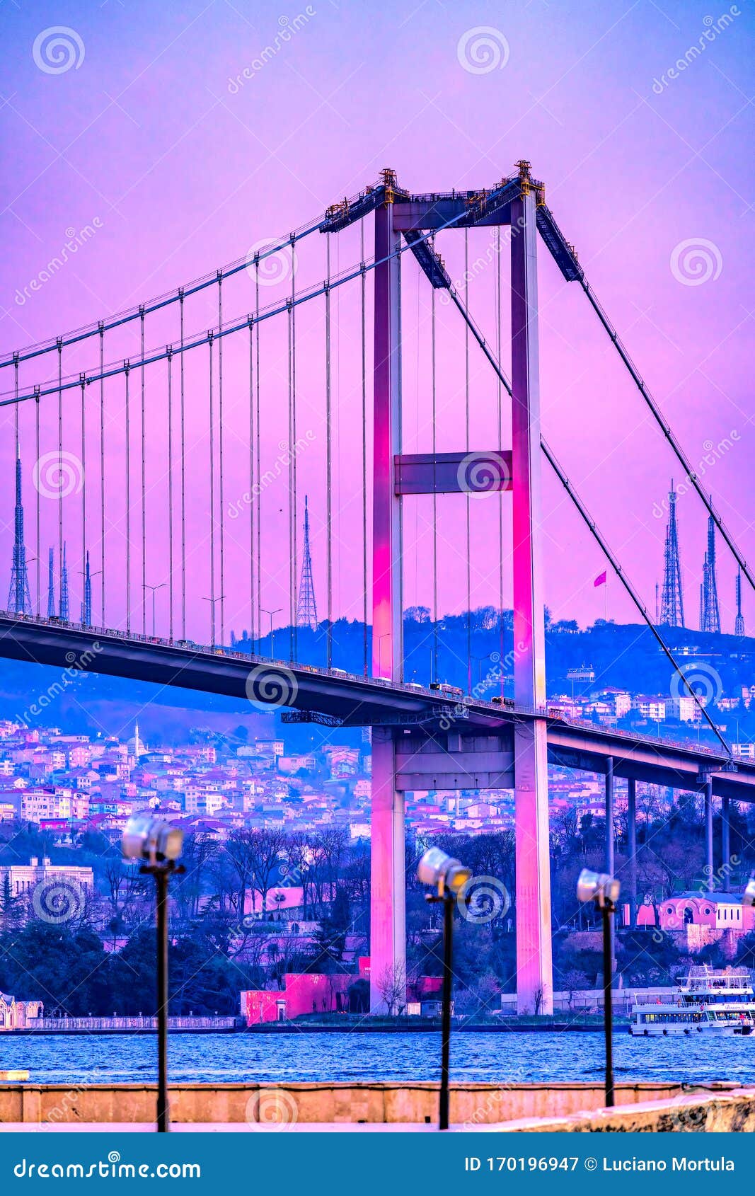 Bosphorus Bridge at Sunset, Istanbul, Turkey Stock Image - Image of blue, metro: 170196947 Bosphorus Bridge at Sunset, Istanbul, Turkey Stock Image - Image of blue, metro: 170196947