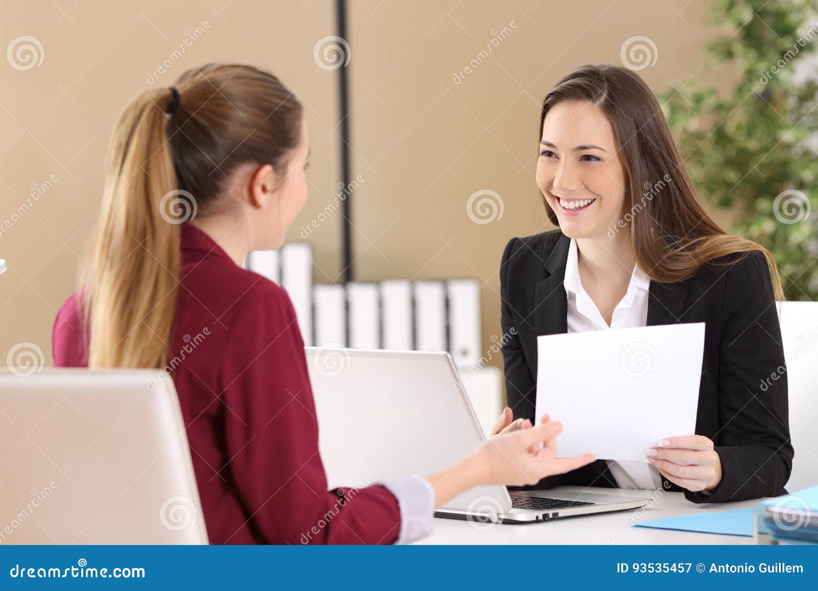boss attending in a job interview