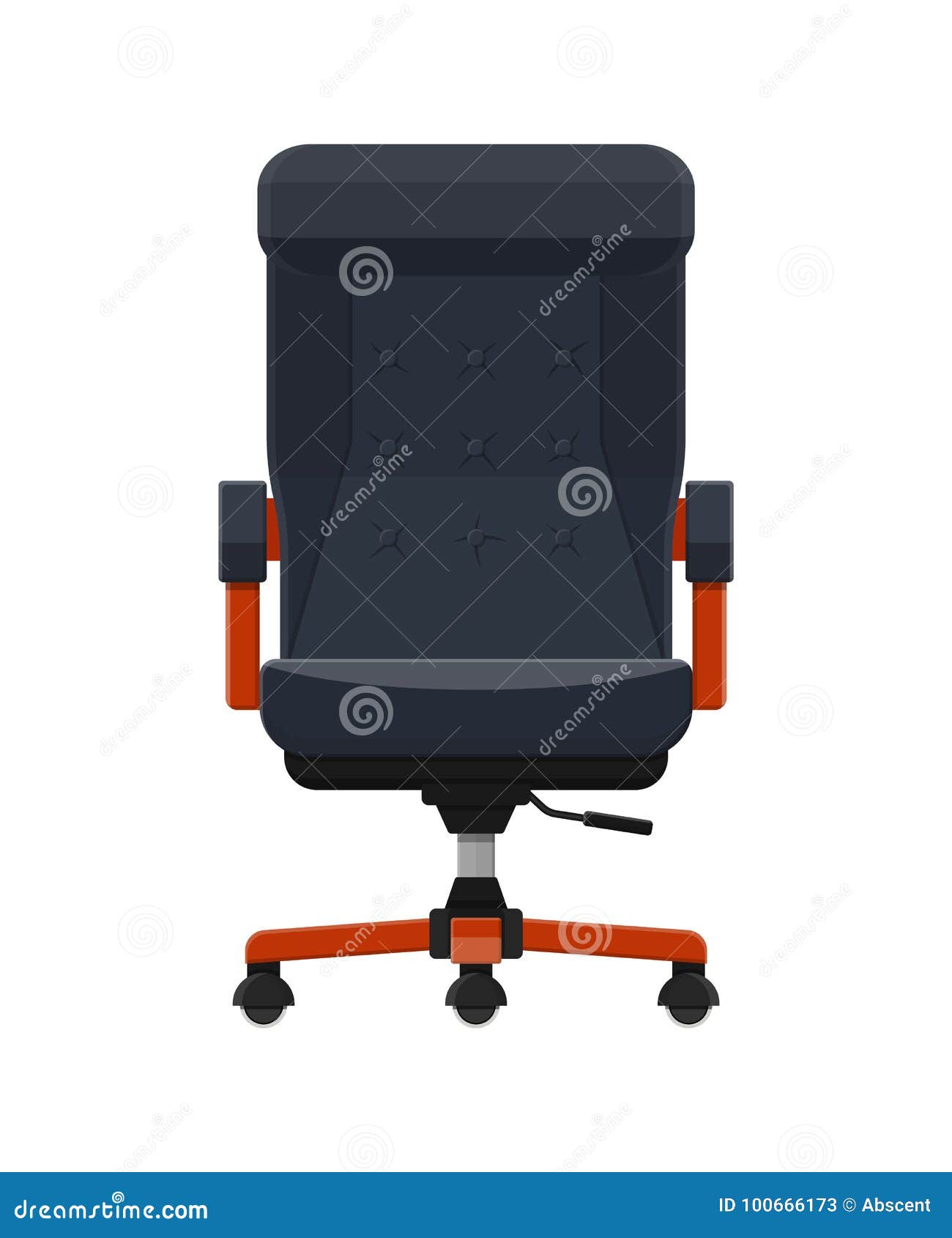 Boss Or Ceo Chair Leather Armchair Stock Vector Illustration Of