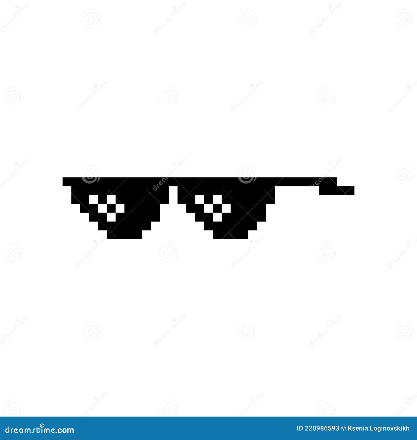Boss Glasses Meme Vector Illustration. Thug Life Design Stock Vector ...