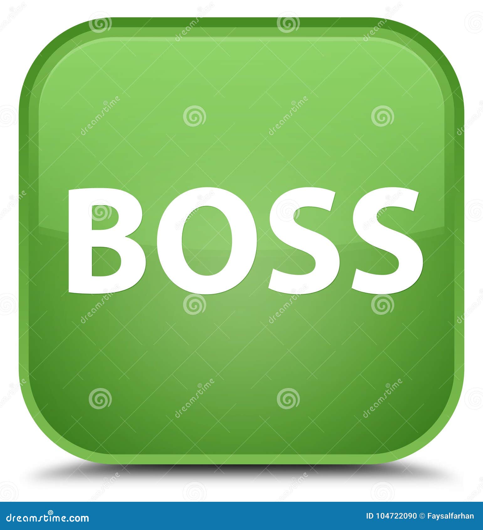 Boss Special Soft Green Square Button Stock Illustration - Illustration ...