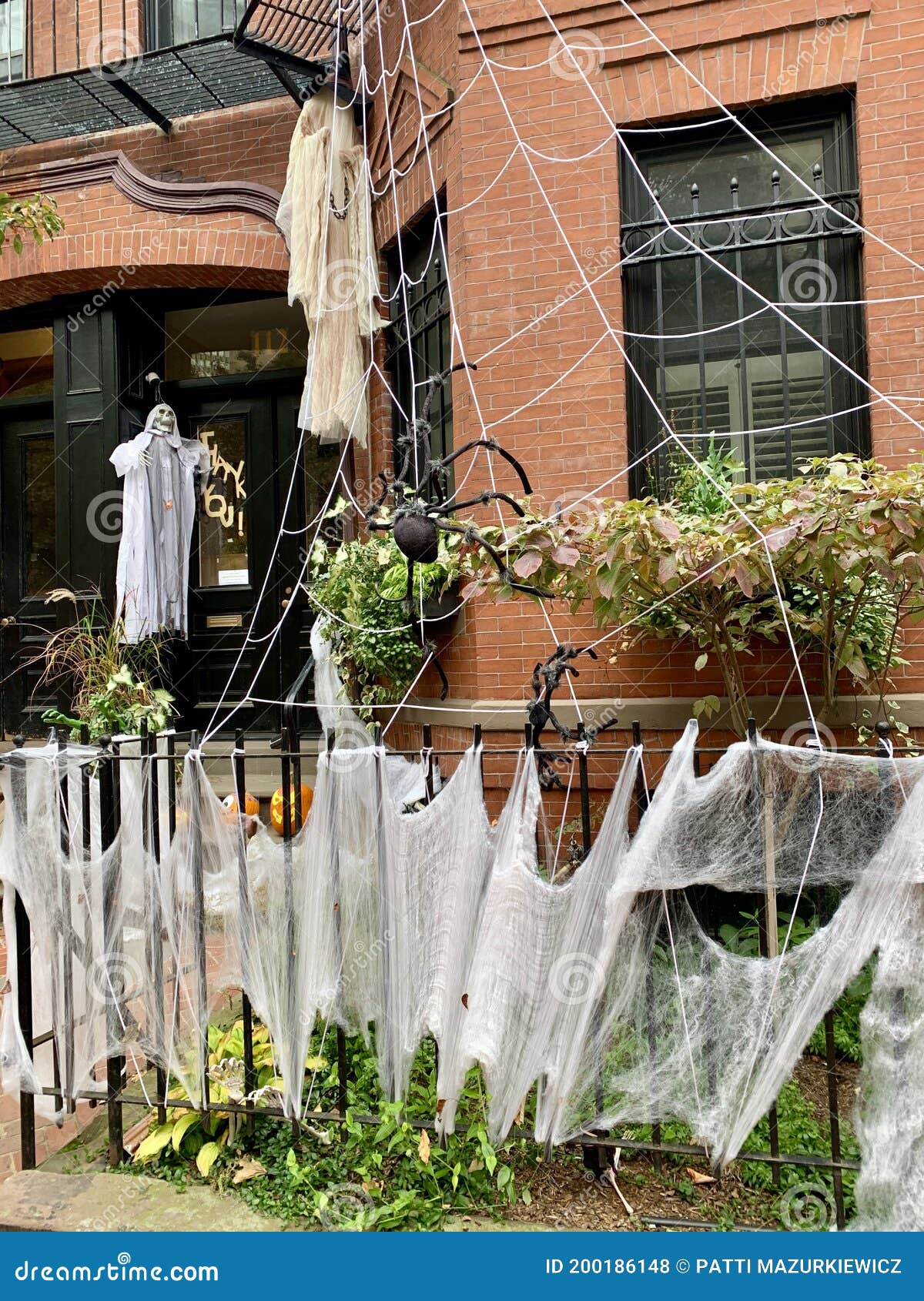 Boston Brownstoneâ€™s Ghosts Editorial Stock Photo Image of back, halloween 200186148