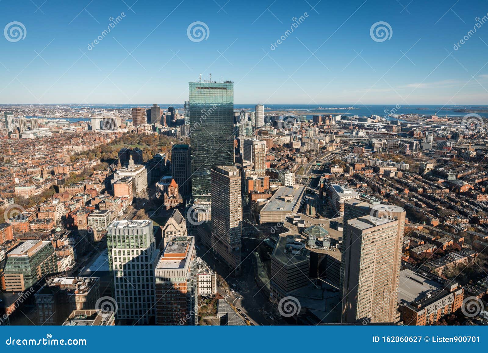 Boston Cityscape from the Skywalk Observatory of the Prudential Stock
