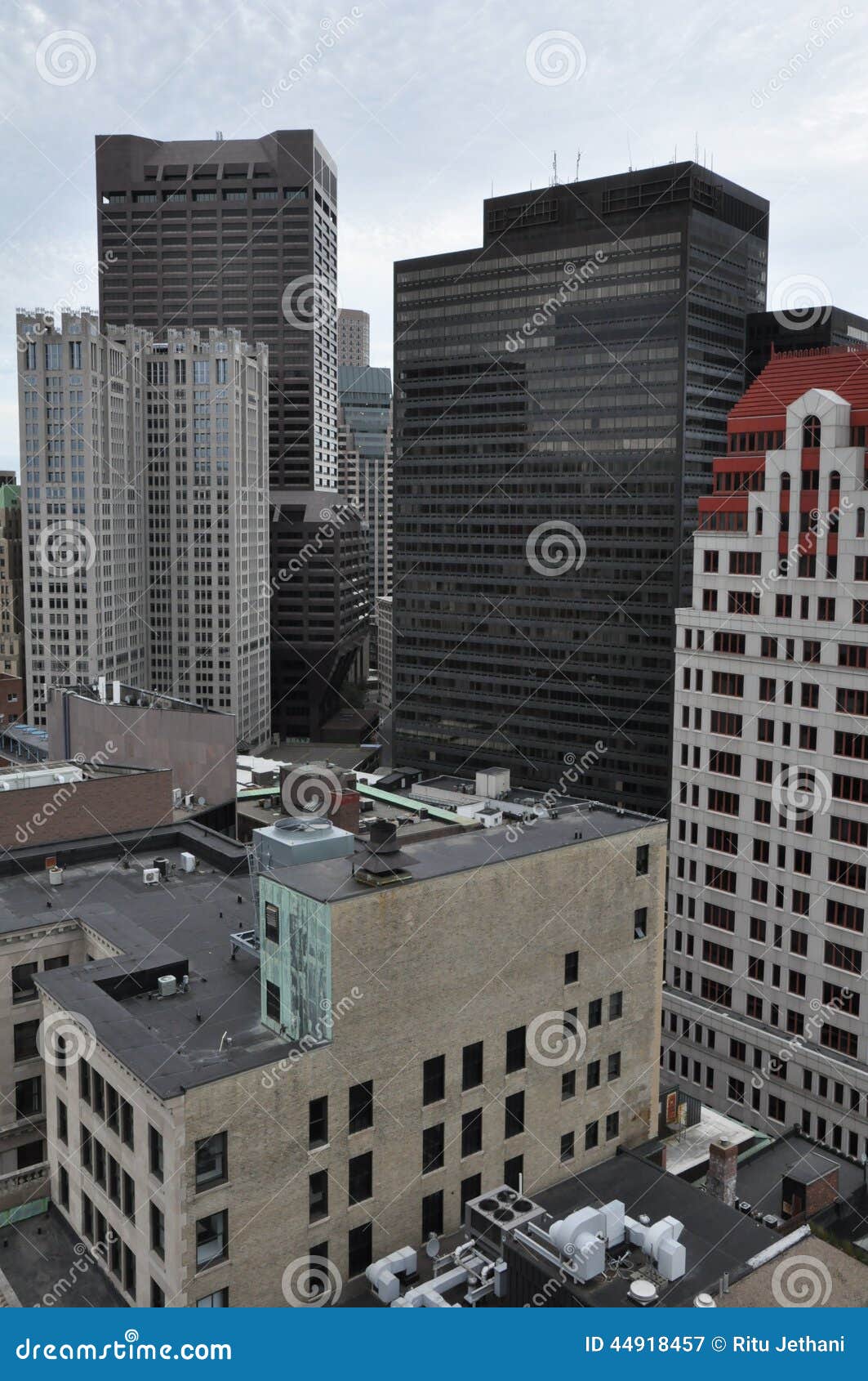 Boston, Massachusetts Rooftops Stock Image Image of buildings