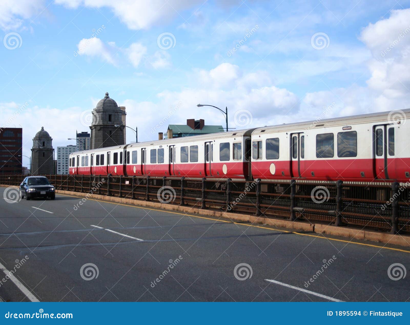 Boston Subway Train Stock Images
