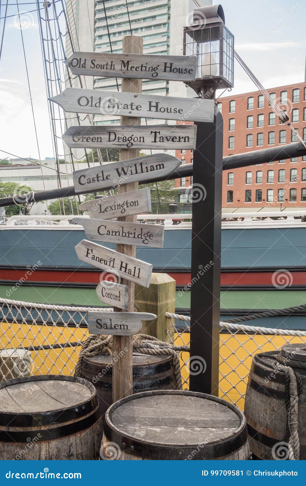 The Boston Tea Party in Boston MA Stock Image Image of building, city