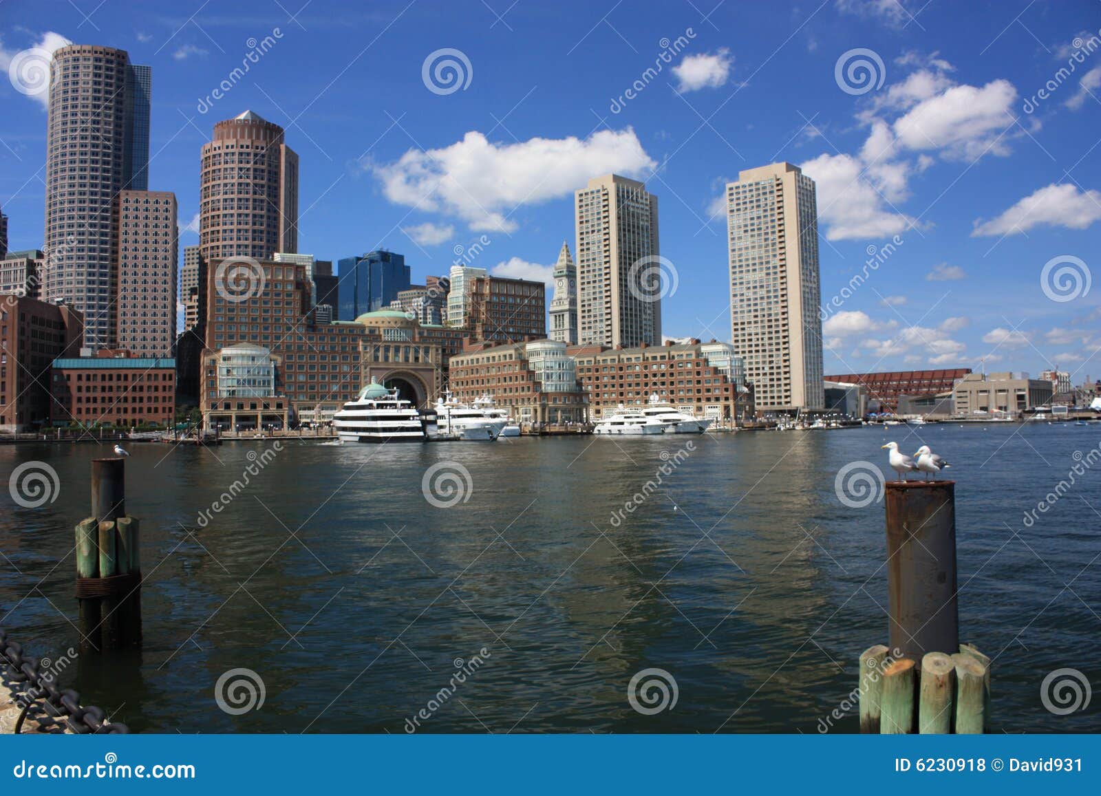 Boston waterfront skyline stock photo. Image of metropolis 6230918