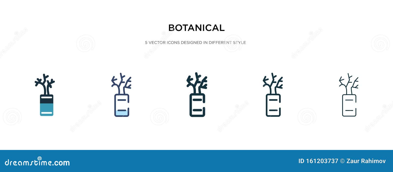 botanical icon in different style  . two colored and black botanical  icons ed in filled, outline,