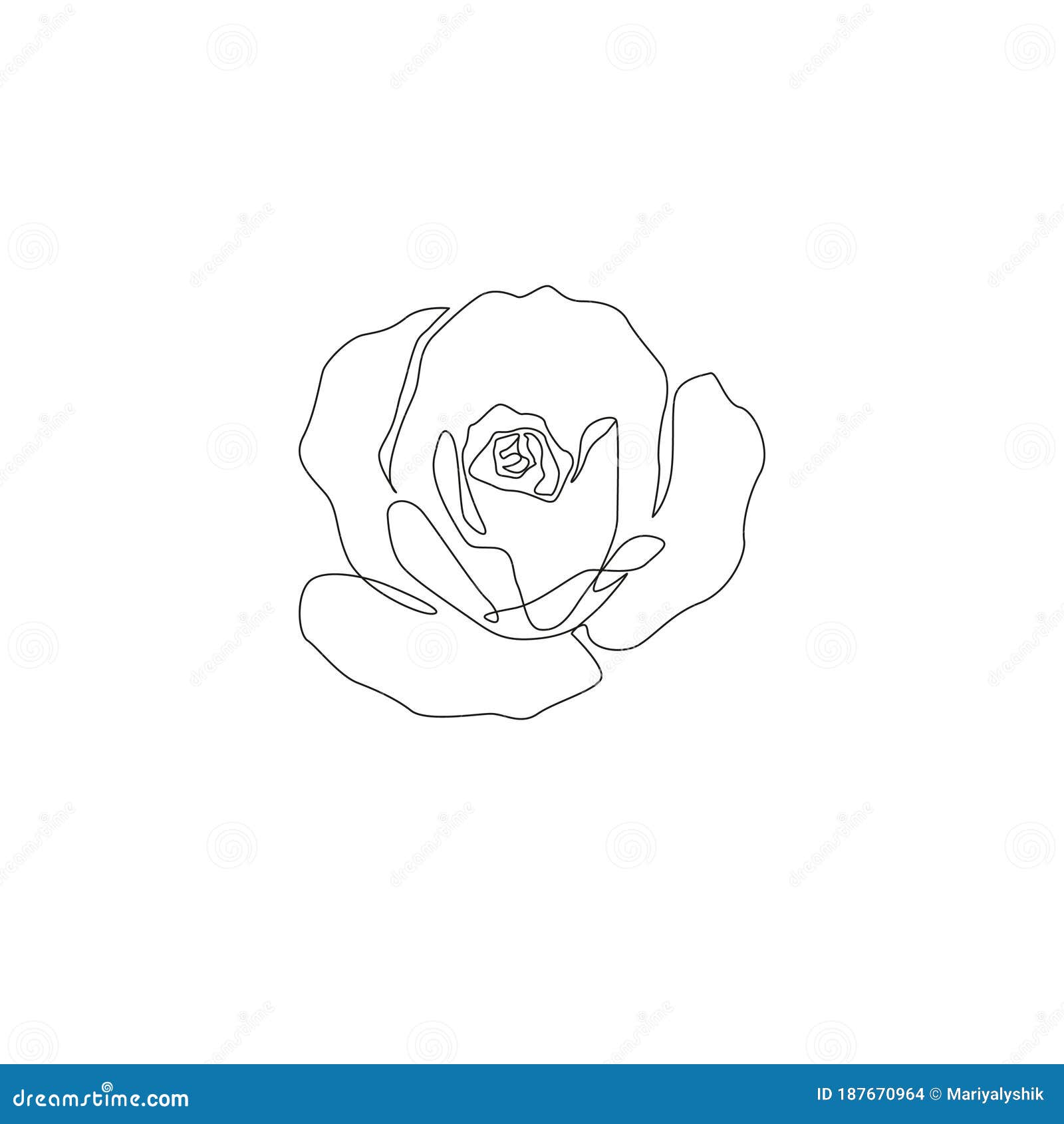 Vector One Line Drawing Flower Line Stock Vector Royalty Free 1720751764   Shutterstock