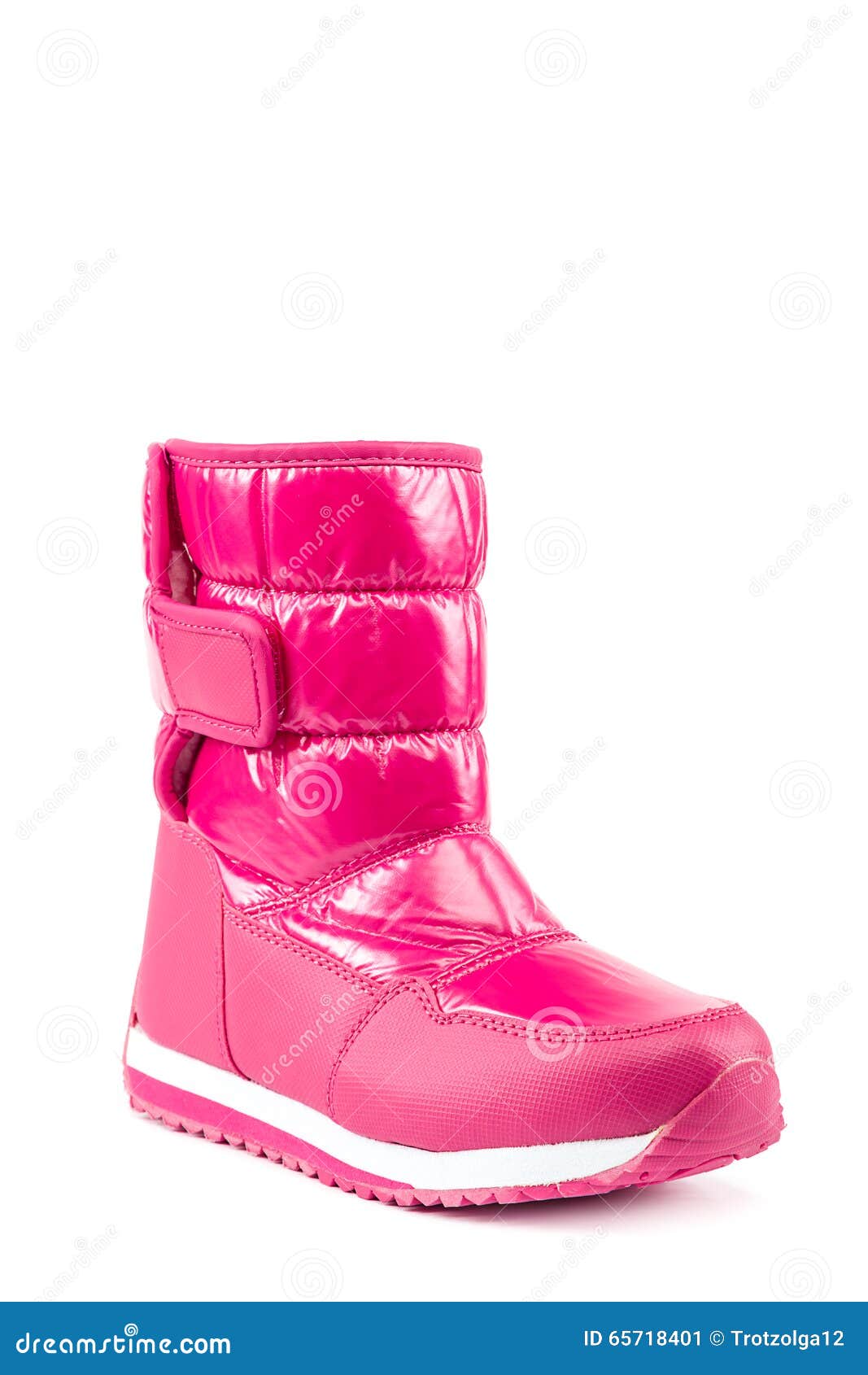 Botas Cor-de-rosa à Moda Do Inverno Para Crianças Imagem de Stock - Imagem de botas, moda: 65718401