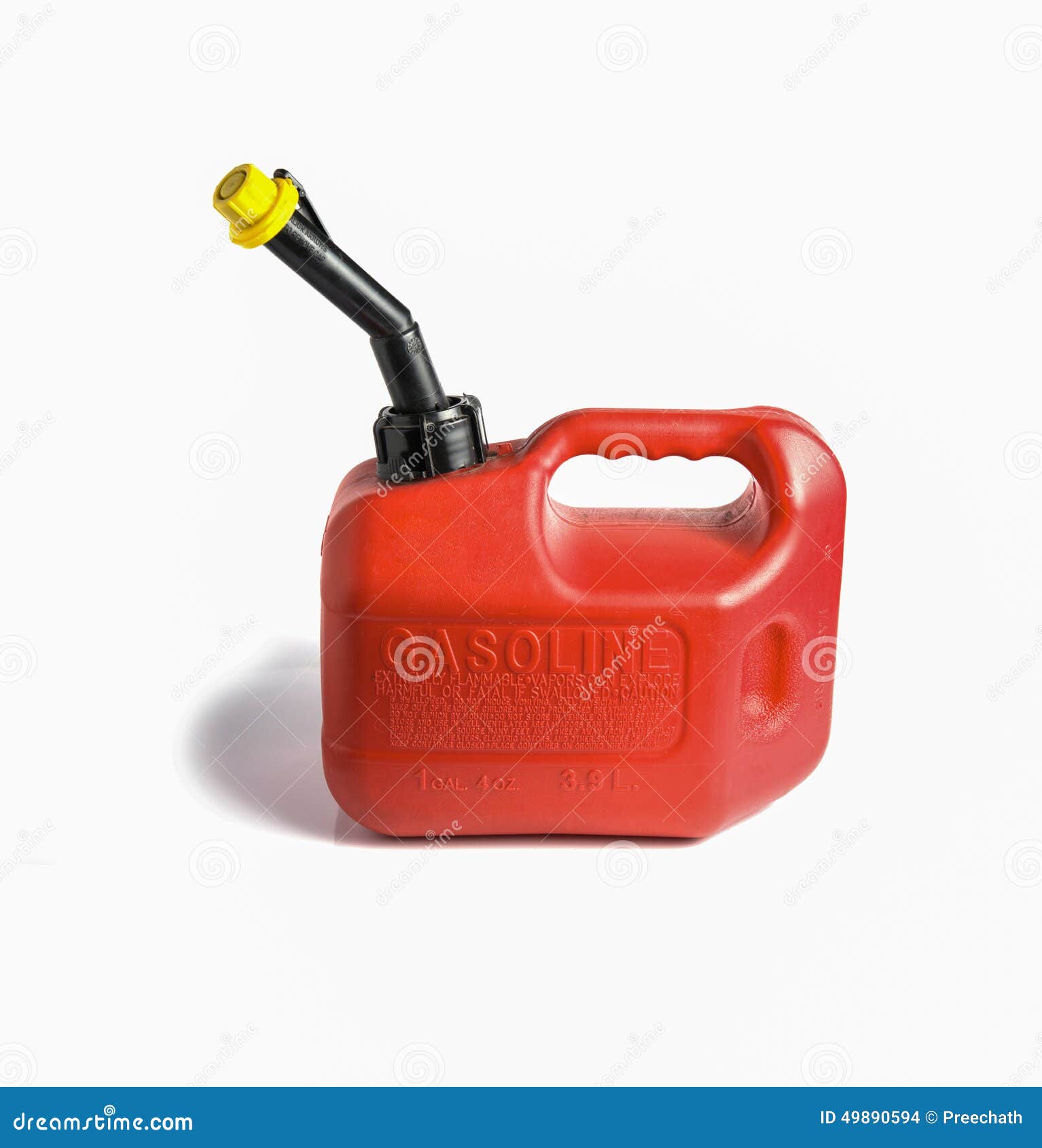 Bidón de gasolina rojo