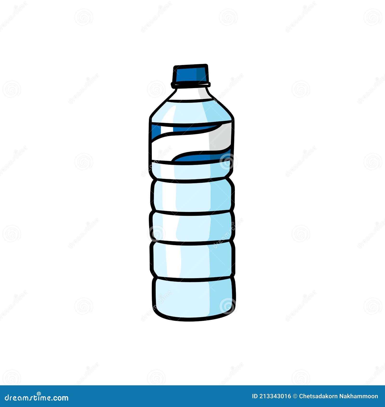 Botella De Agua Potable En Estilo De Dibujo Aislado Vector Ilustración del  Vector - Ilustración de icono, garabato: 213343016