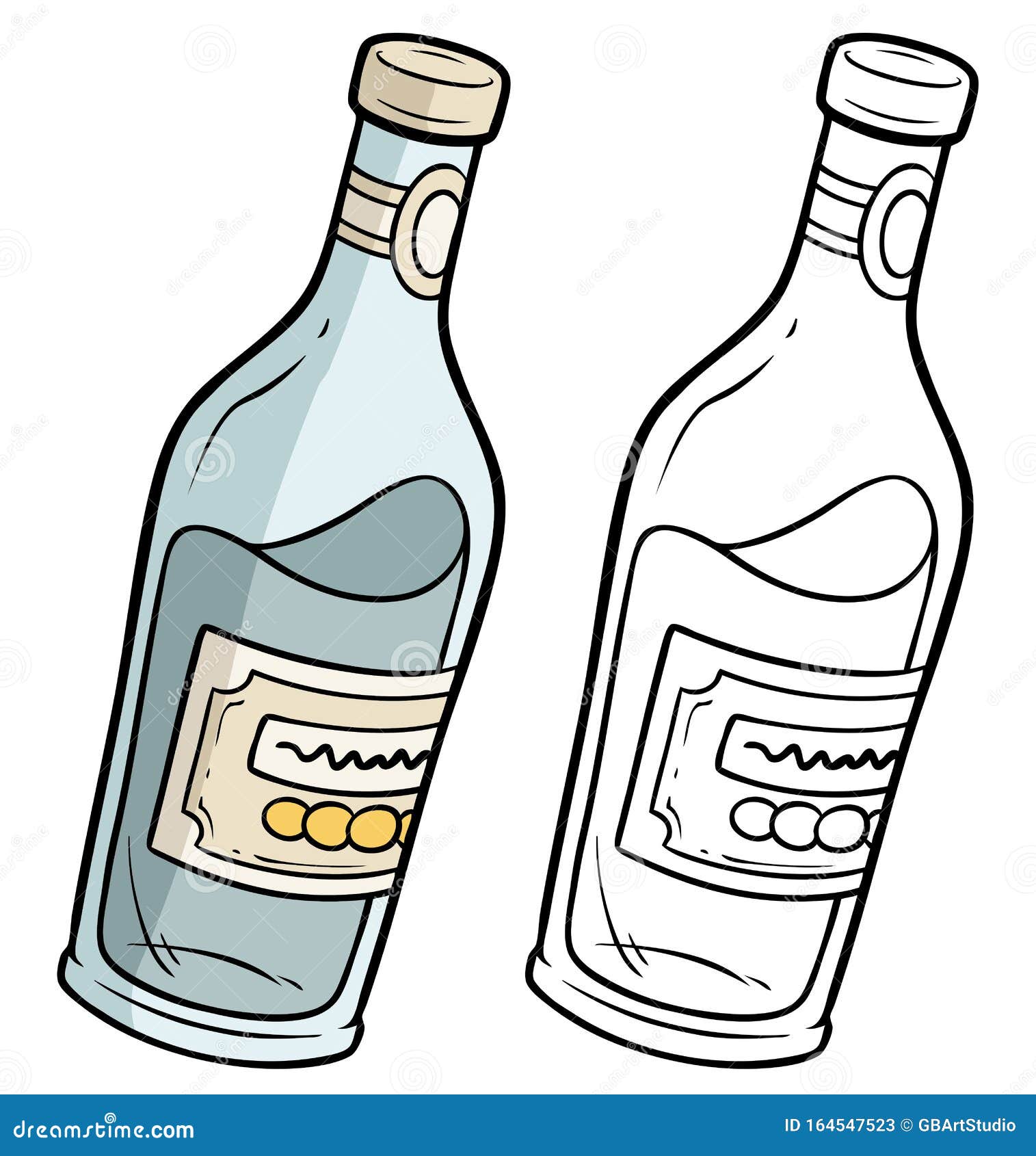 Botella De Dibujos Animados Icono Del Vector Del Alcohol Para Colorear  Ilustración del Vector - Ilustración de vendimia, alcohol: 164547523