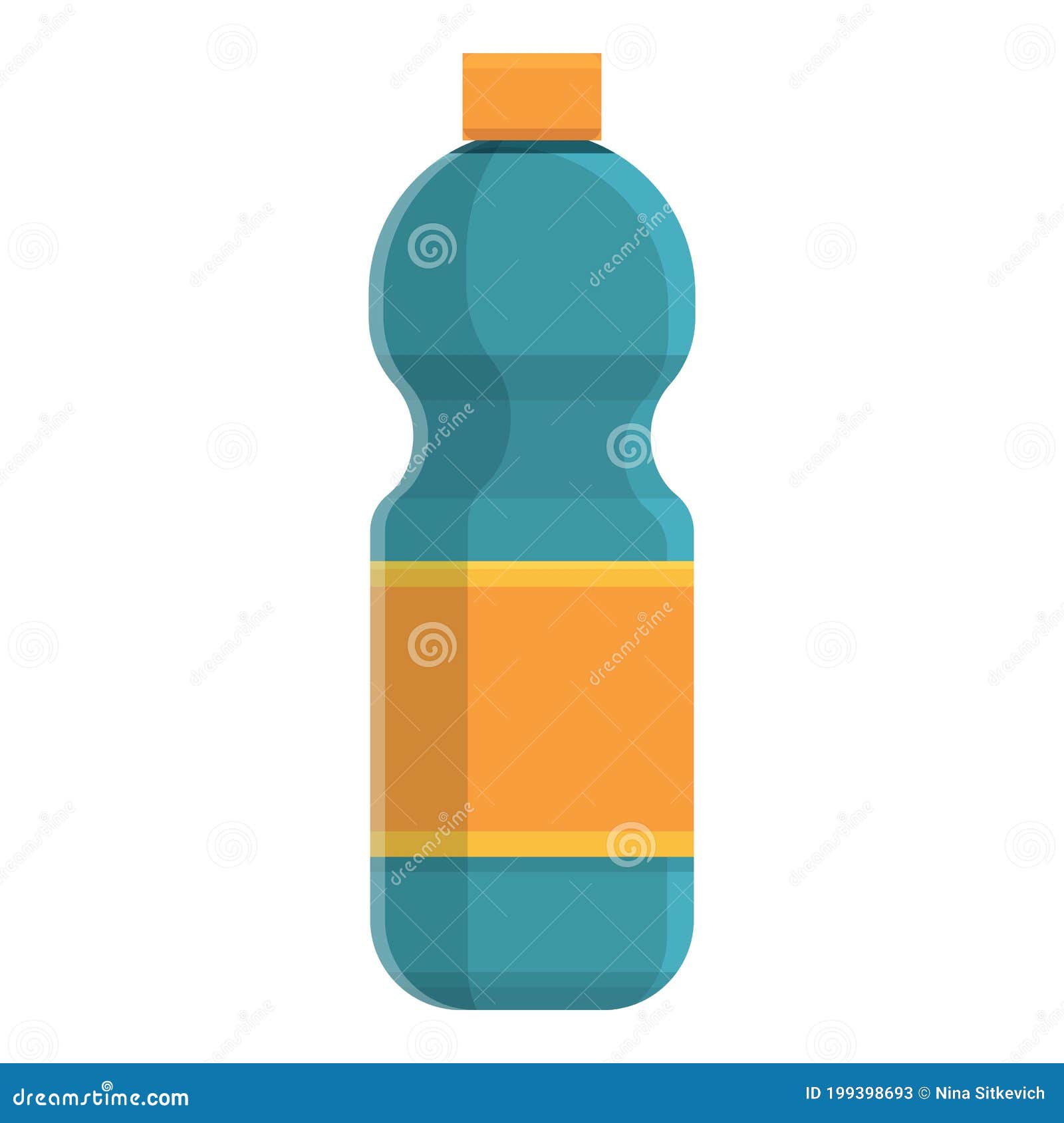 Botella de plástico de agua dibujos animados vector ilustración objeto  aislado