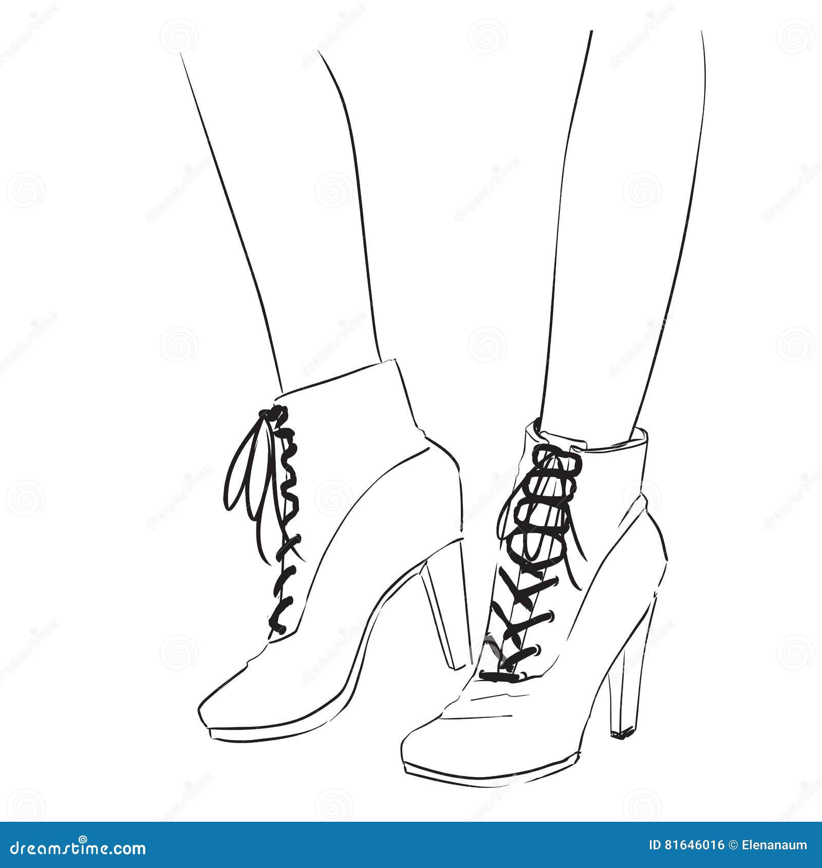 Botines, Ejemplo Del Vector Ilustración del Vector - Ilustración de accesorio: 81646016