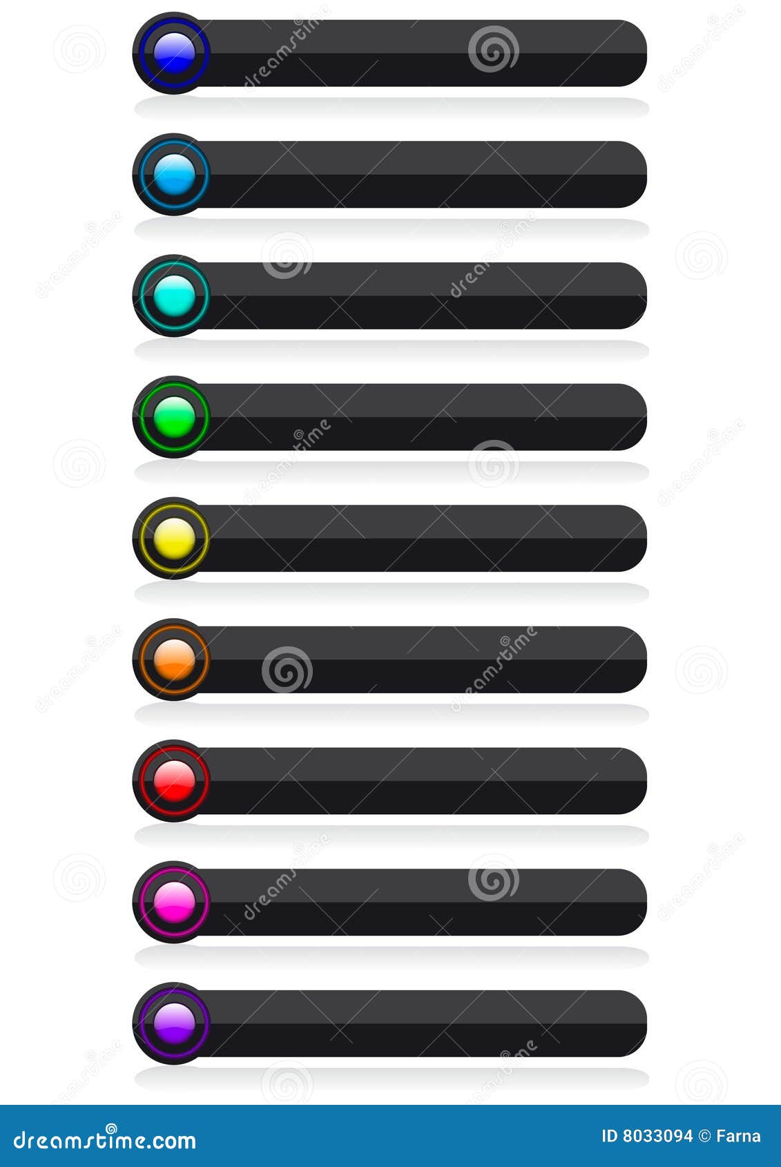 Botones negros del Web stock de ilustración. Ilustración de verde - 8033094