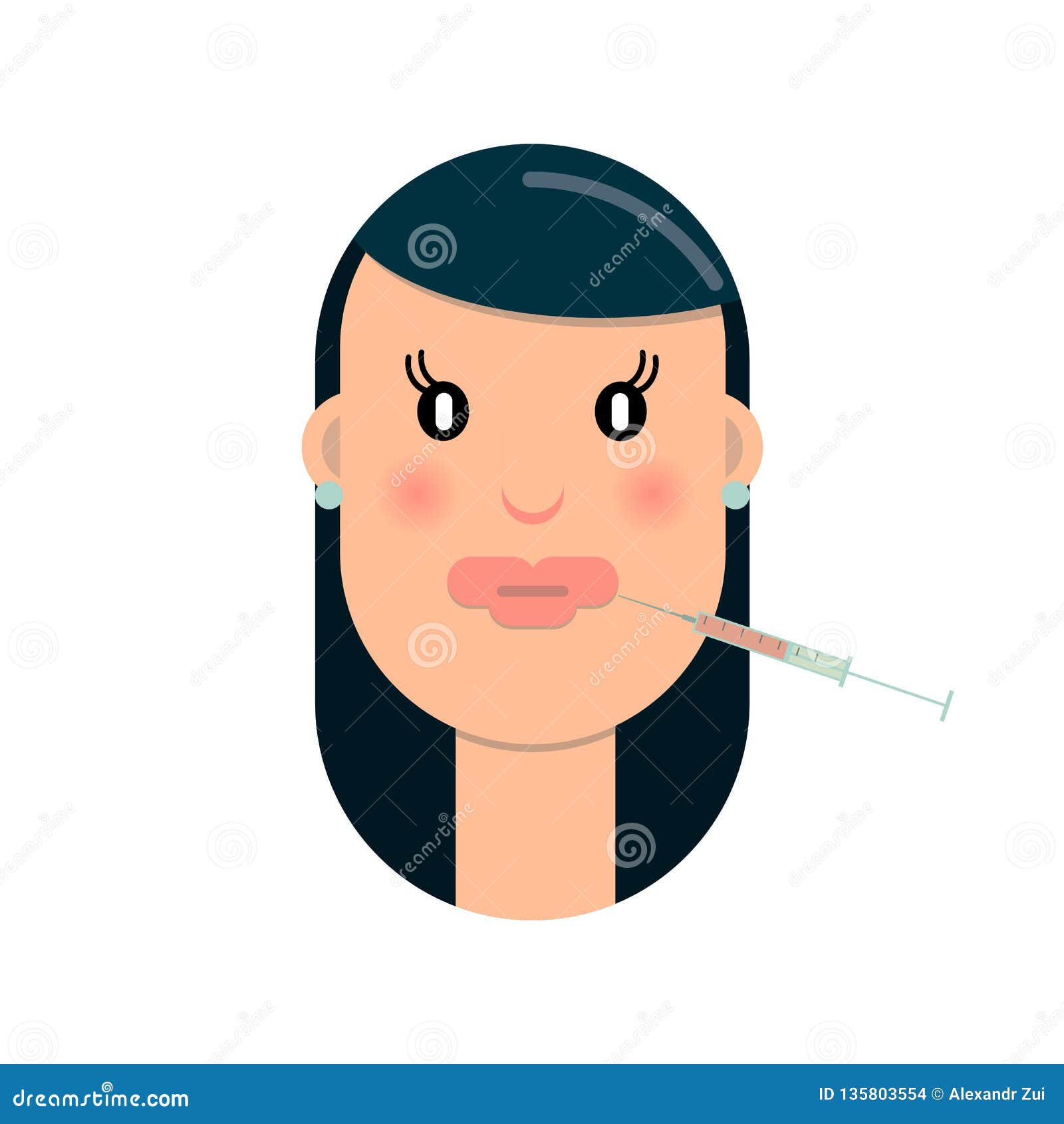 Botox lips illustration stock vector. Illustration of body 135803554