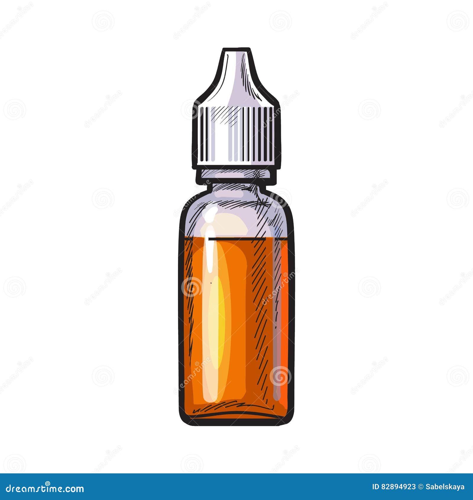 Bottiglia Di E-liquido Per La Sigaretta Elettronica, Illustrazione