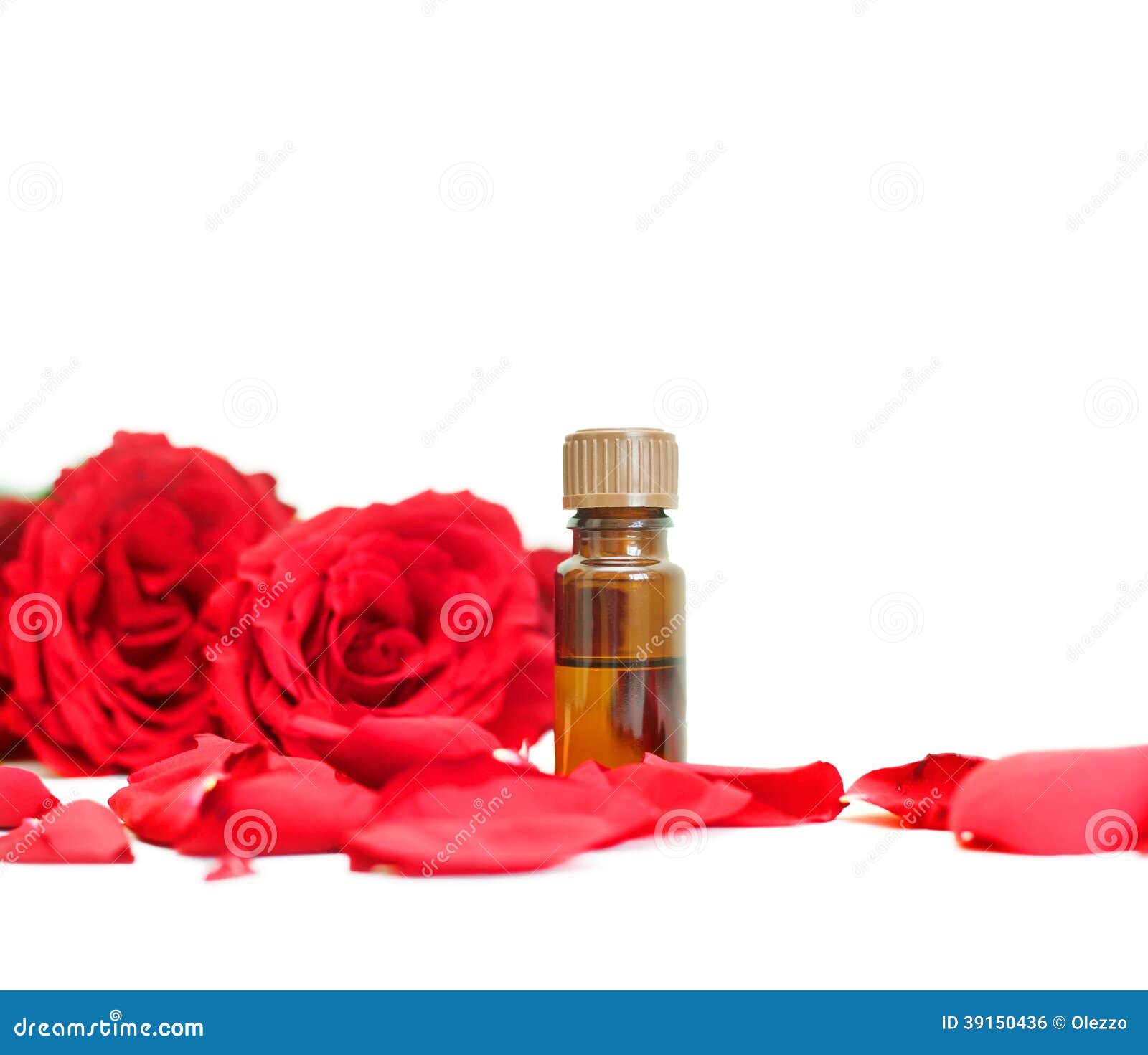 Bottle of Aromatherapy Oil and Roses Stock Photo Image of aromatic
