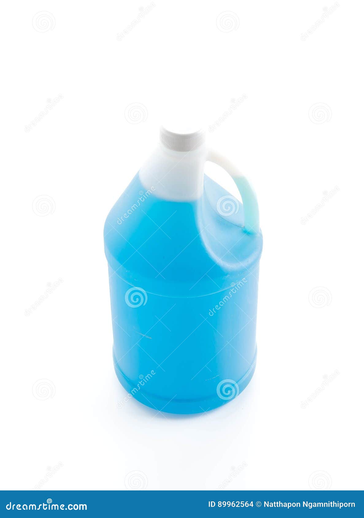 Bottle of Blue Cleaning Detergent Stock Photo Image of conditioner