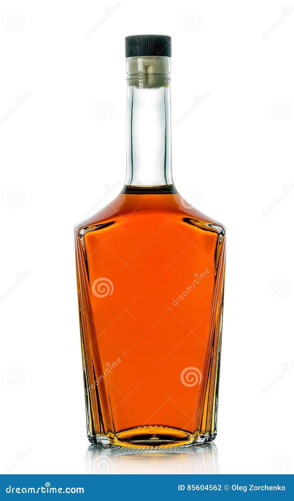 A Bottle of Brandy on a White Background Stock Photo Image of cognac