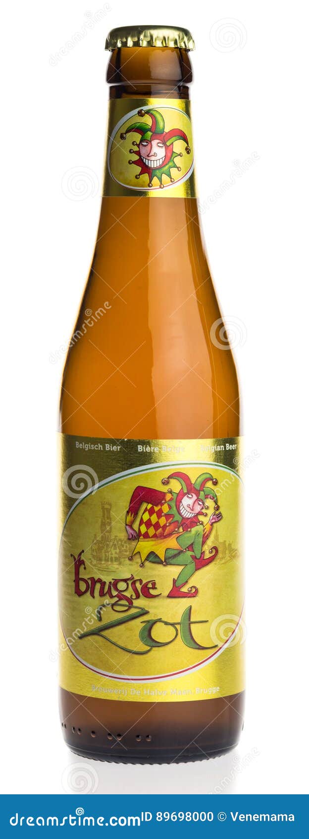 Bottle of Brugse Zot beer editorial image. Image of brand 89698000