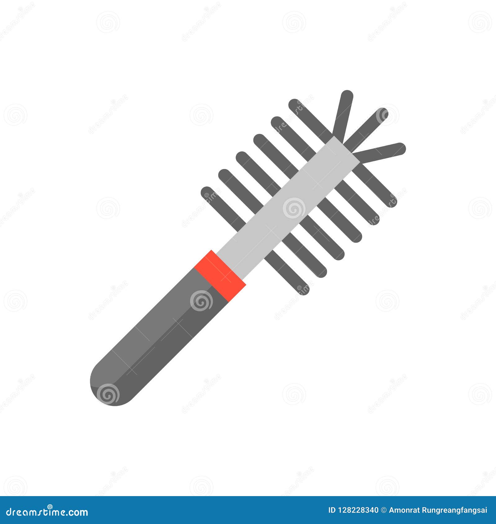 Bottle Brush Pink Flowers And Seeds On A Branch. Pencil Drawing On