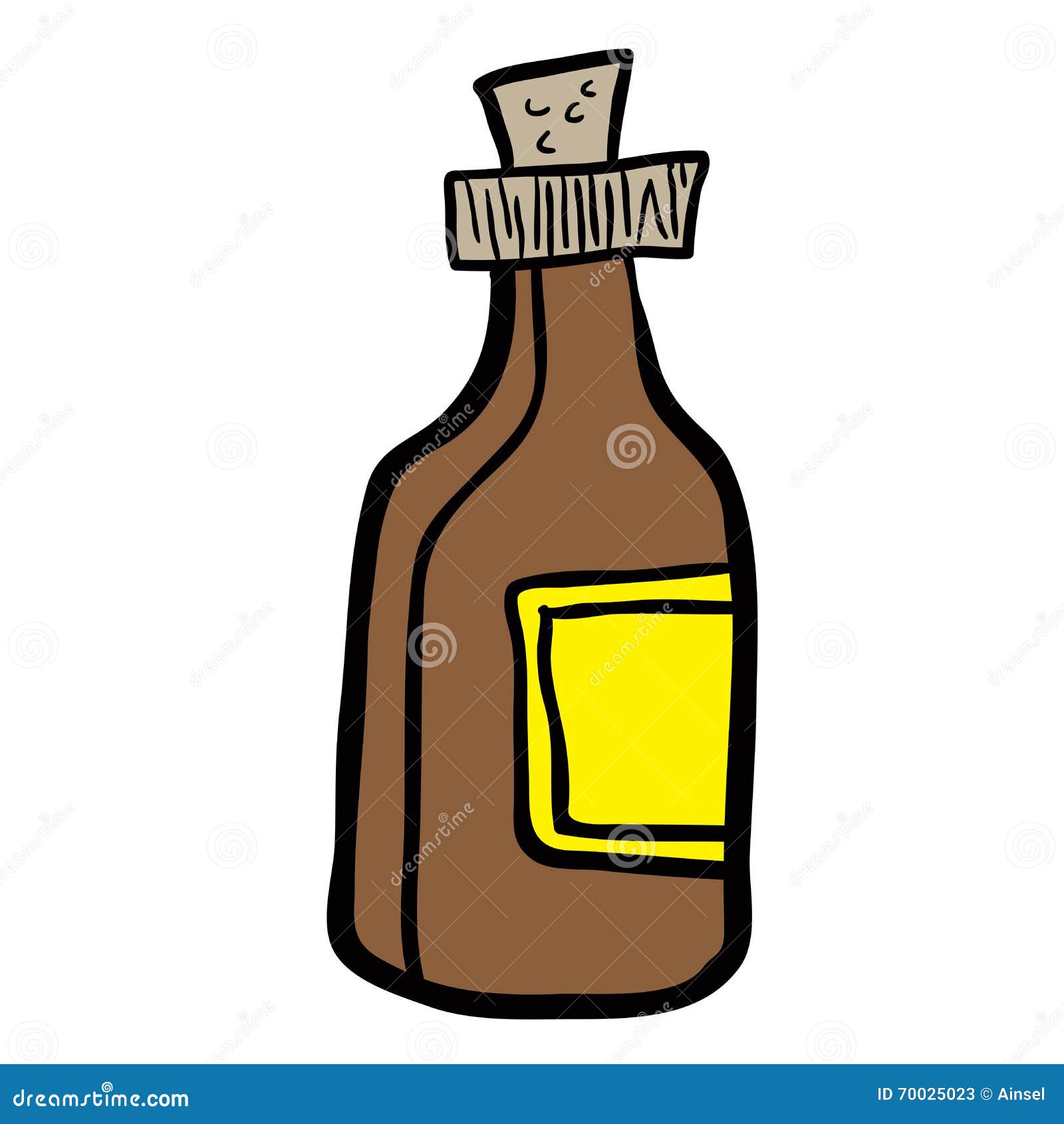 Bottle cartoon stock vector. Illustration of dark, drink - 70025023