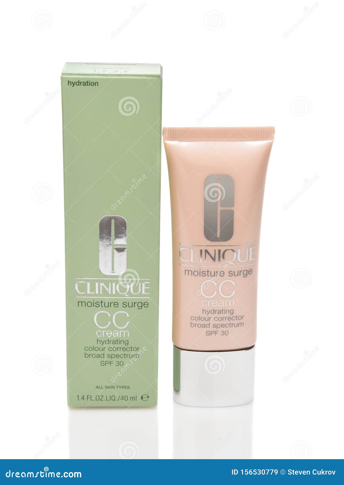 A Bottle of Clinique Moisture Surge CC Cream, Hydrating Colour Corrector  Editorial Stock Image - Image of reflection, care: 156530779