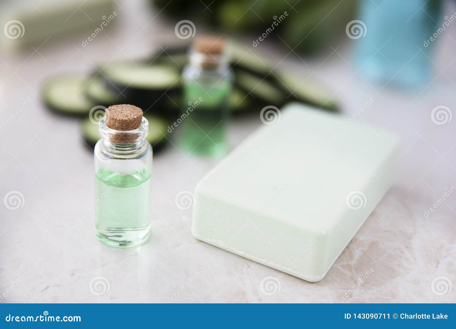 Bottle of Cucumber Extract with Soap Stock Image Image of extract