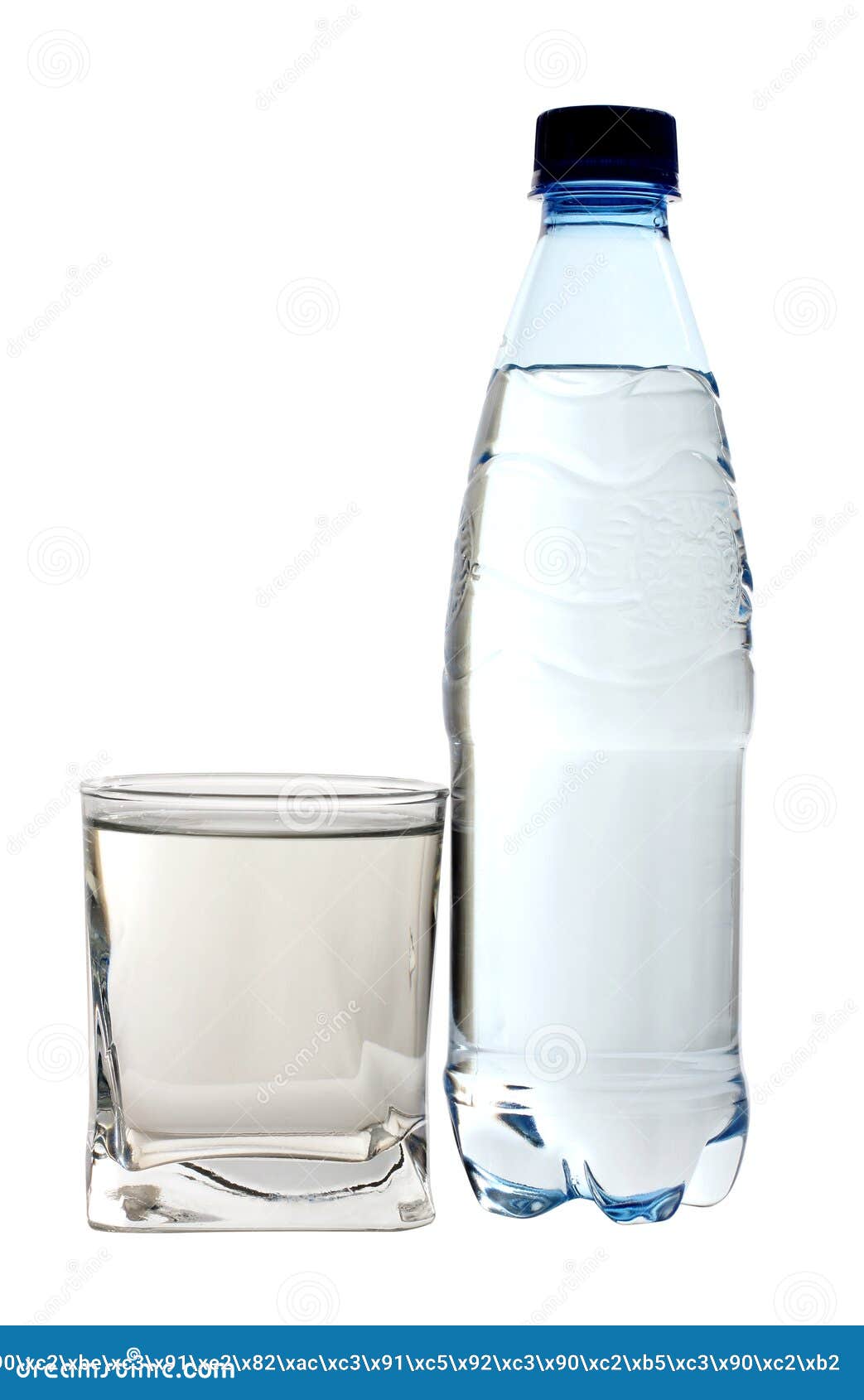 Bottle and cup of water stock photo. Image of eating 24429356