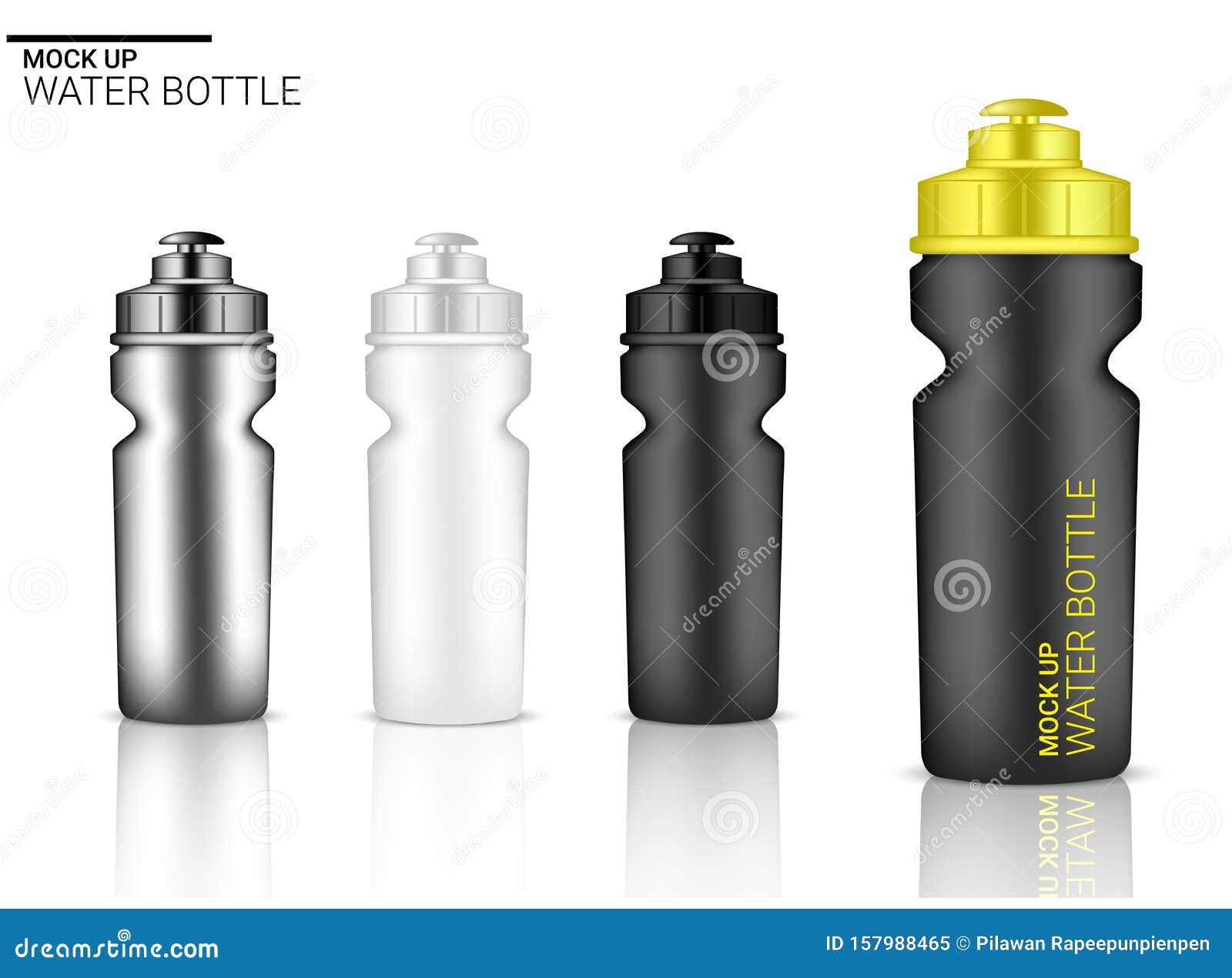 Download Bottle 3D Mock Up Realistic Plastic Shaker In Vector For ...