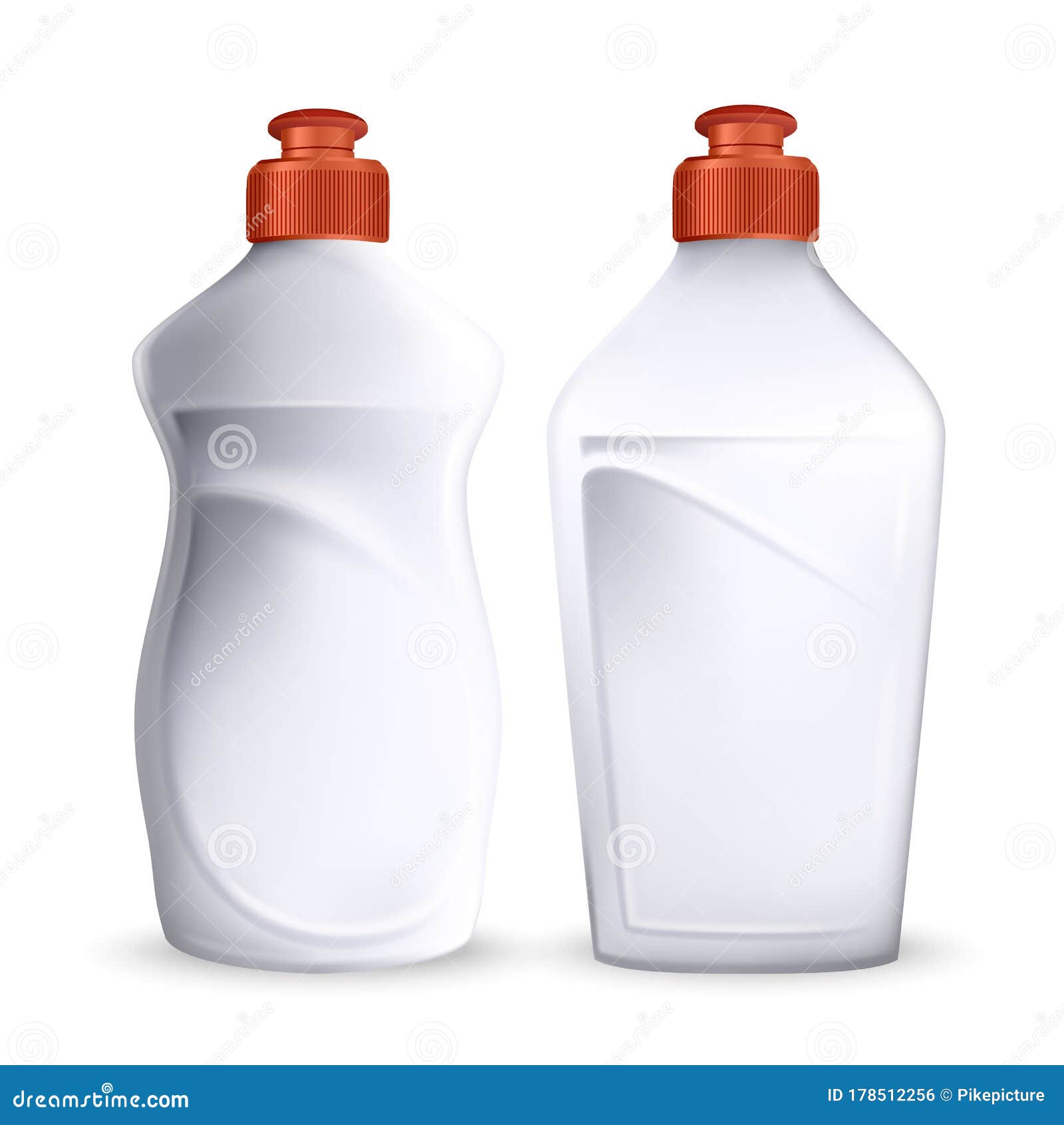 Bottle of Dish Washing Detergent Liquid Set Vector Stock Vector