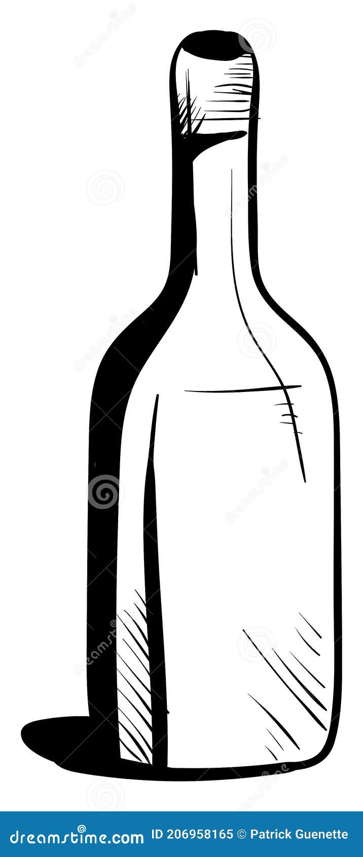 Bottle Drawing, Illustration, Vector Stock Vector Illustration of