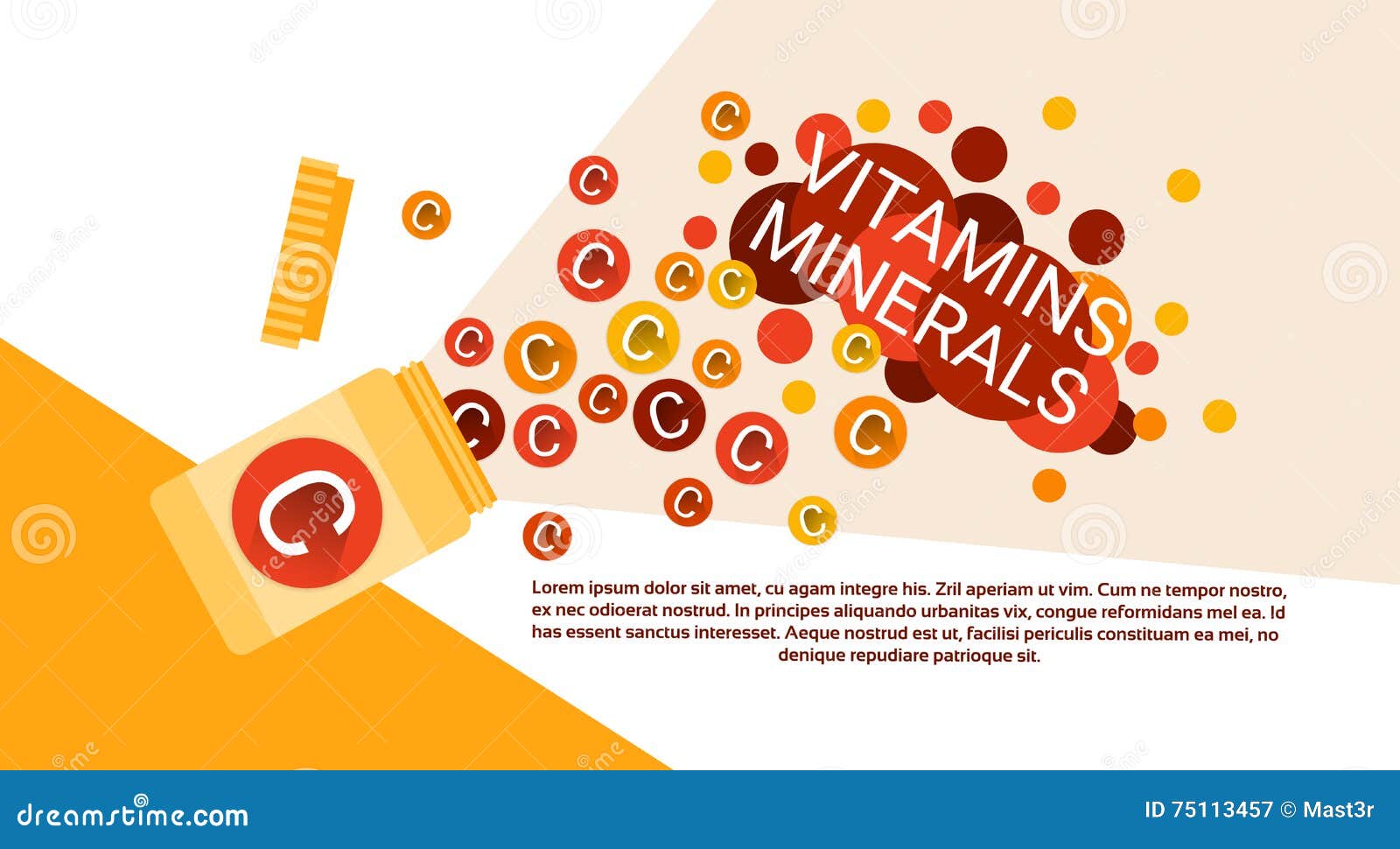 Bottle of Essential Chemical Elements Nutrient Minerals Vitamins Stock Vector Illustration of
