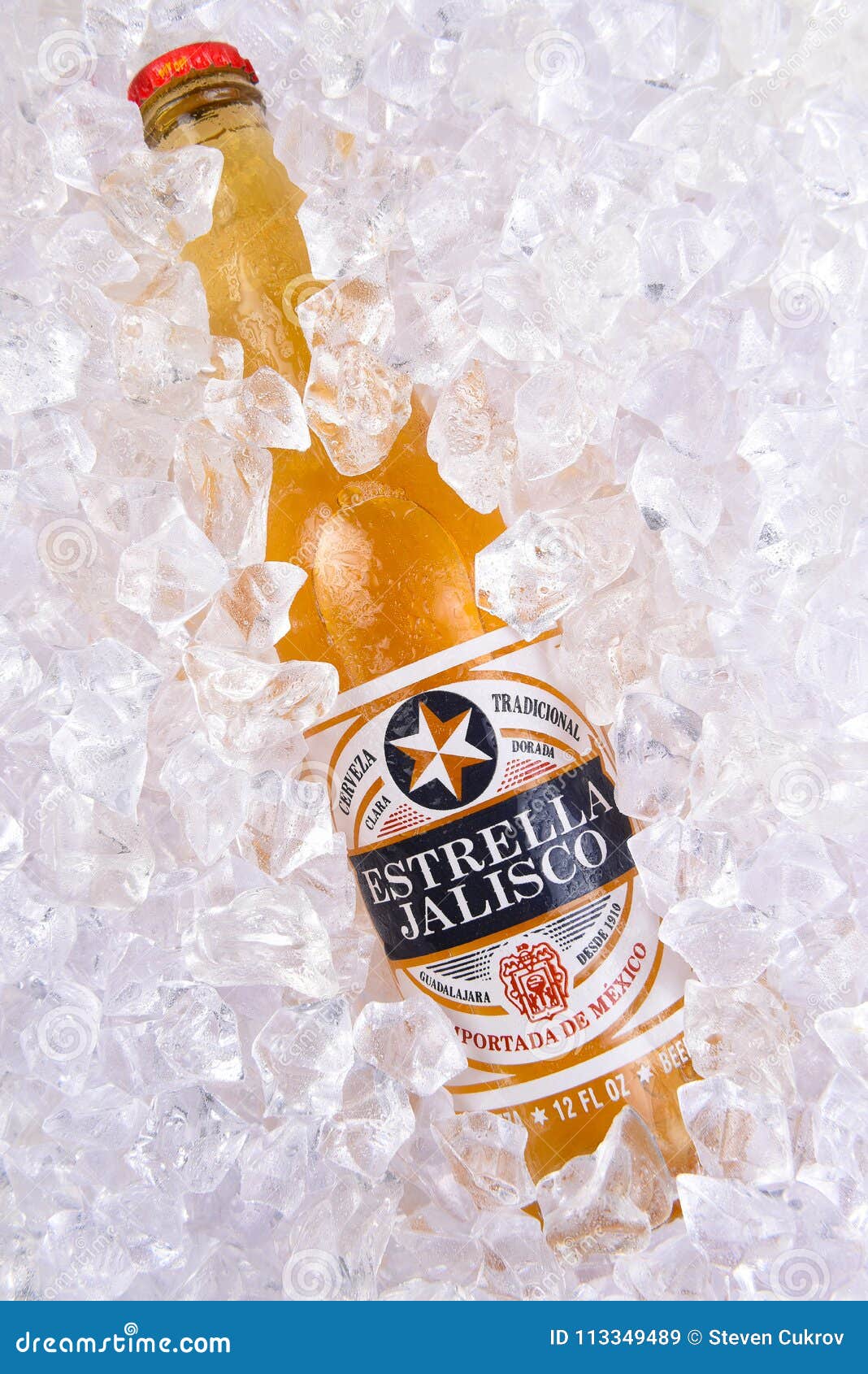 Bottle of Estrella Jalisco Beer in Ice Editorial Stock Image - Image of  mexican, condensation: 113349489