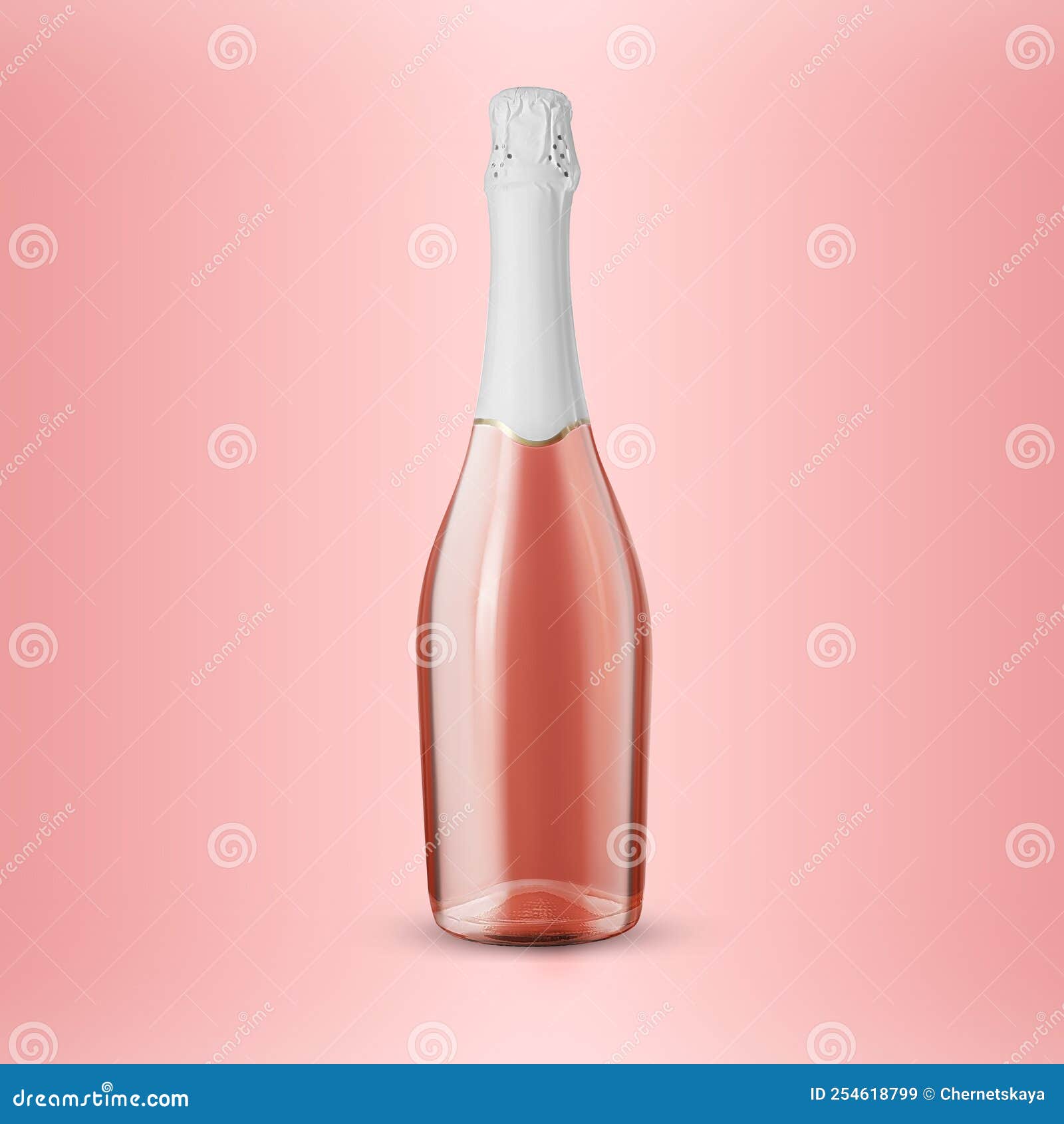 Champagne Bottle Mockup - Rose