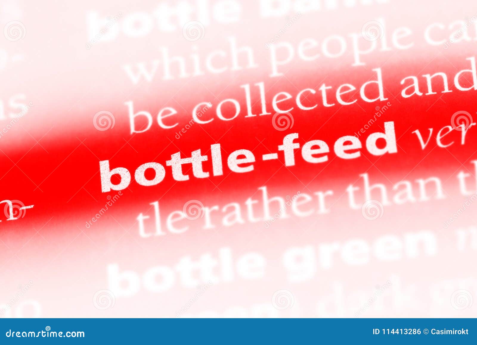 Bottlefeed stock photo. Image of text, macro, dictionary 114413286