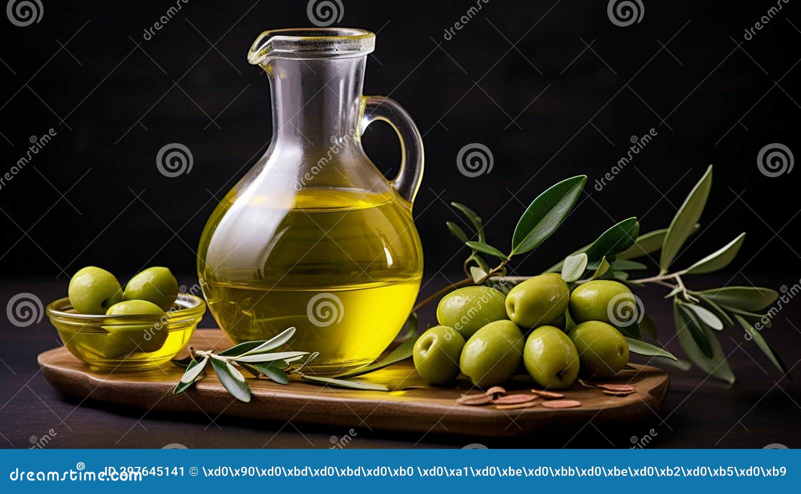 A Bottle of Fresh Olive Oil.Generative AI Stock Image Image of