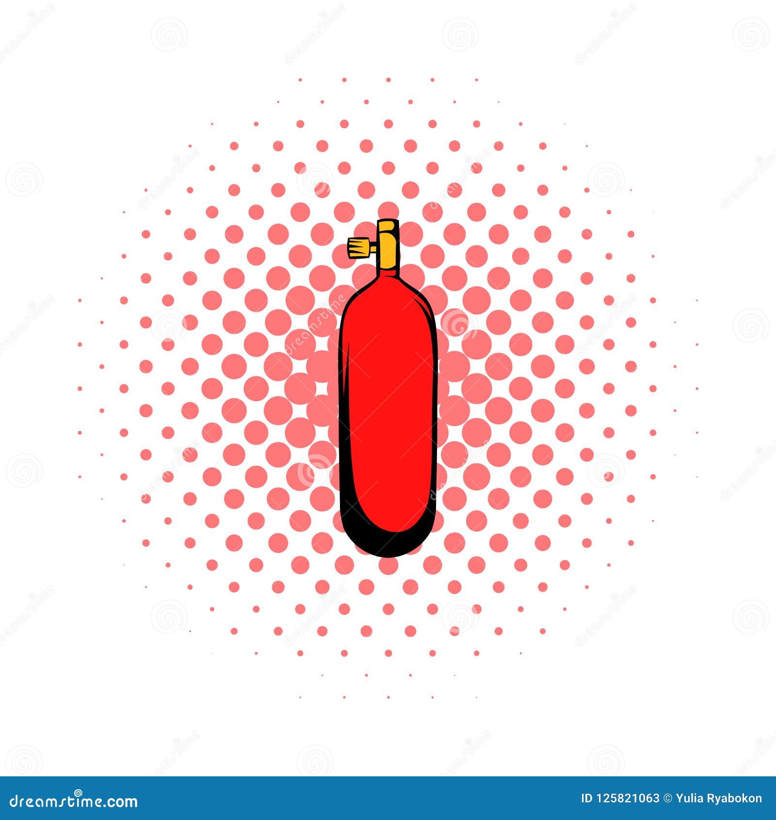 Bottle gas comics icon stock illustration. Illustration of liquid 125821063