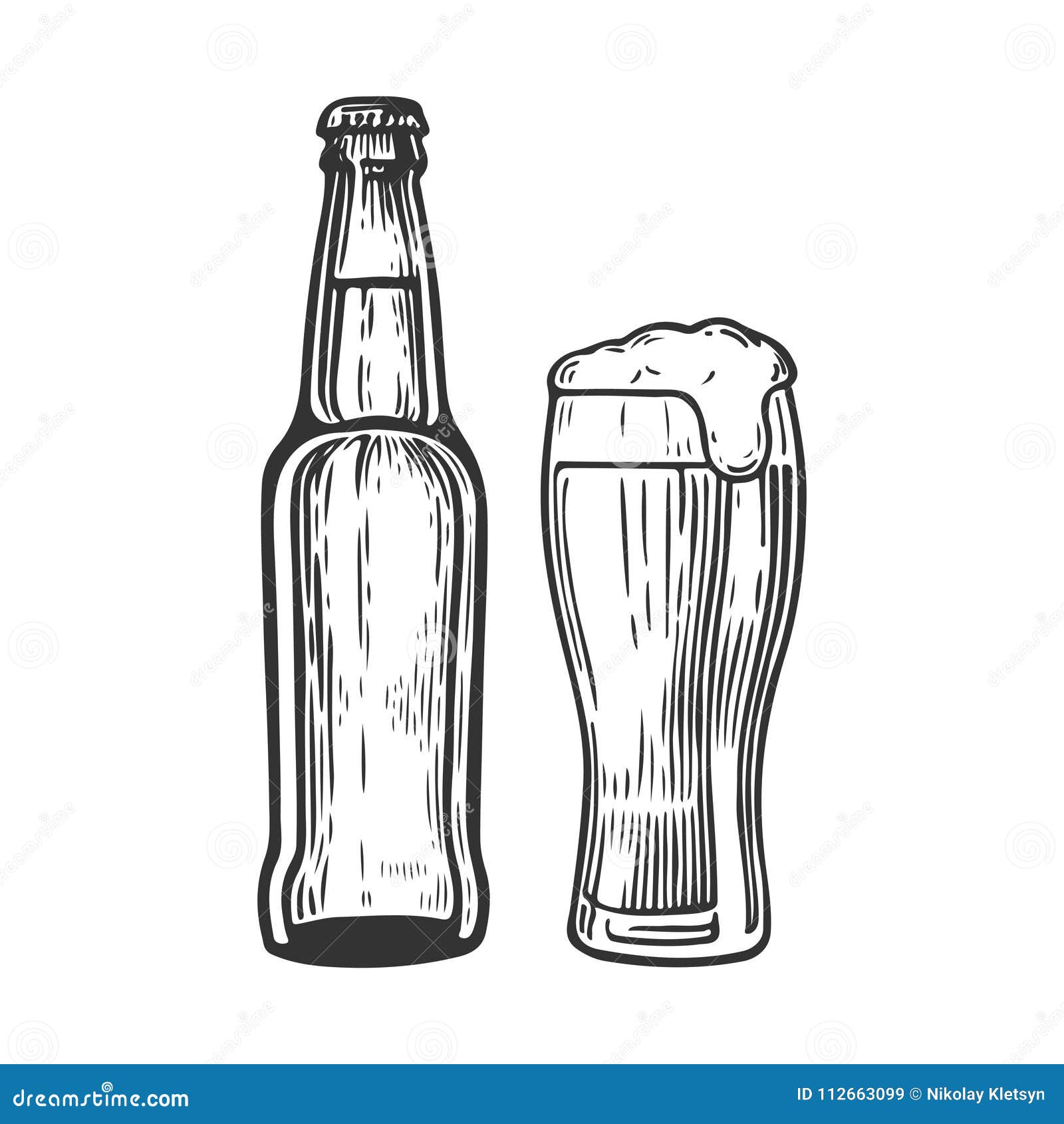 beer bottle drawing