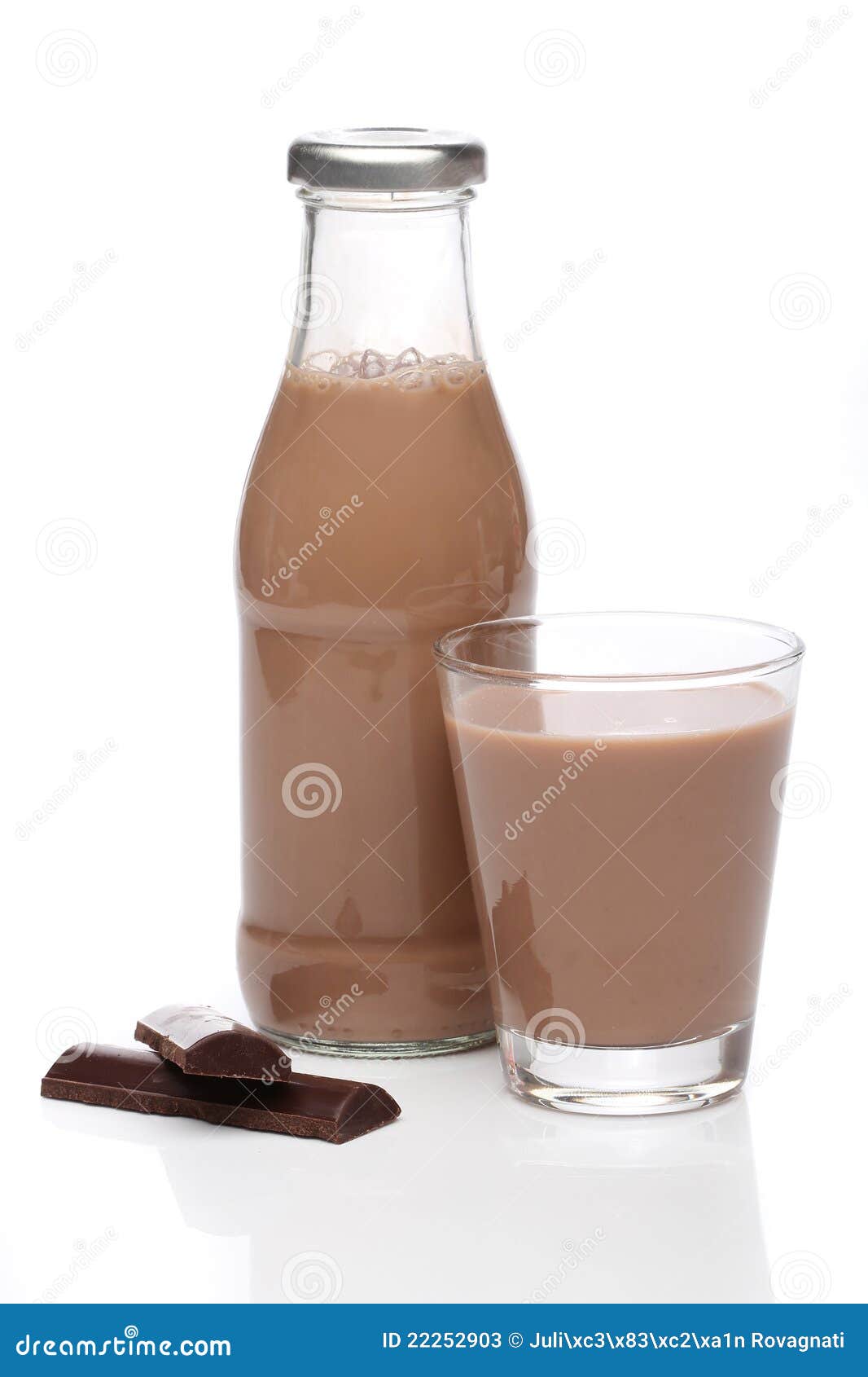 Download Bottle And Glass Of Chocolate Milk Stock Image Image Of White Cacao 22252903 Yellowimages Mockups