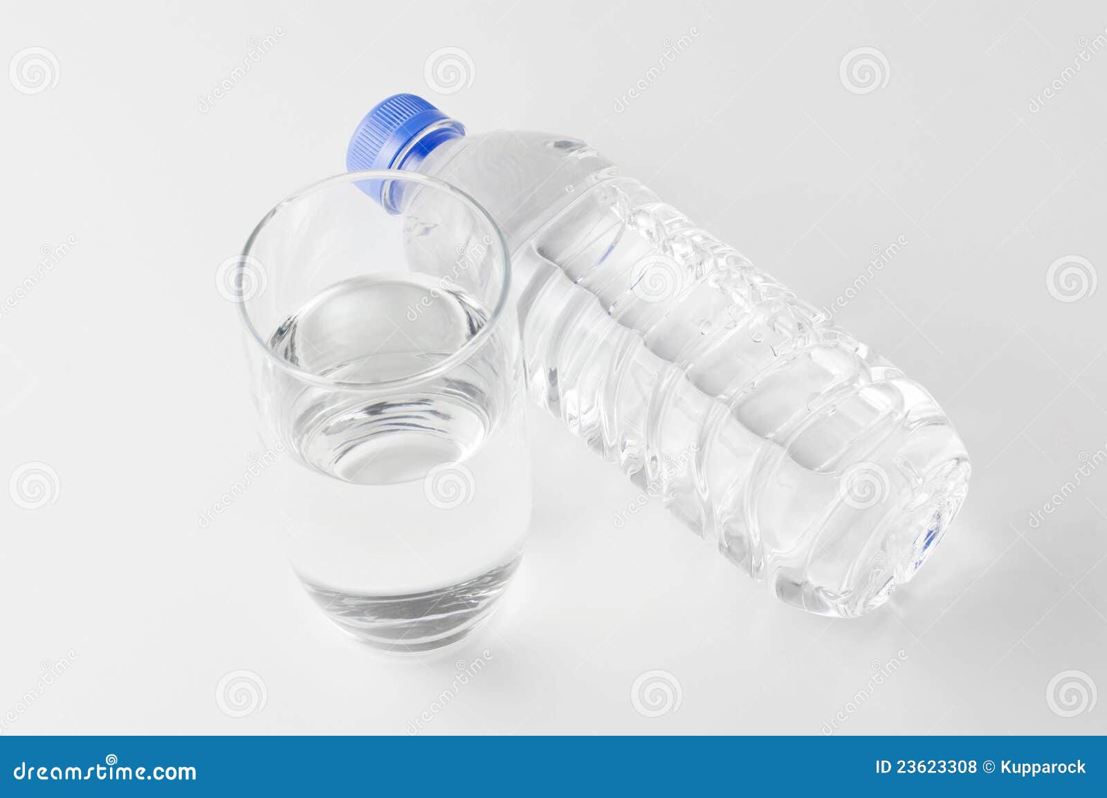Bottle and Glass of Mineral Water Stock Photo Image of drink