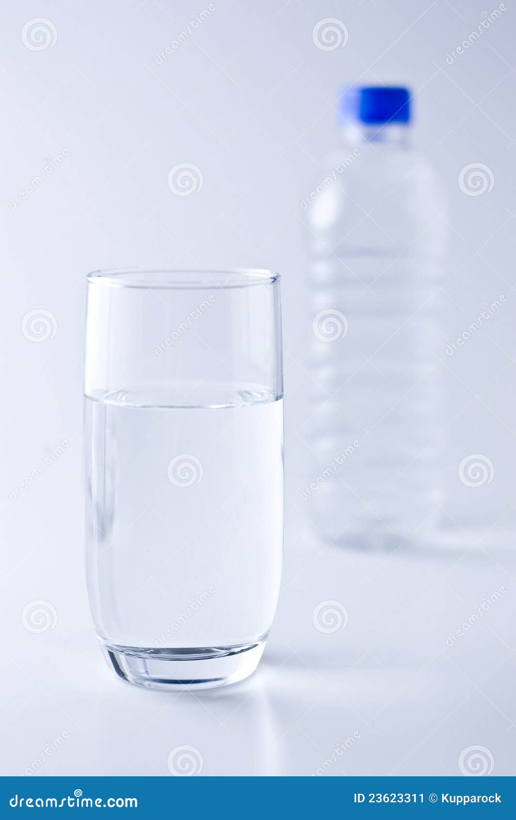 Bottle and Glass of Mineral Water Stock Image Image of drink