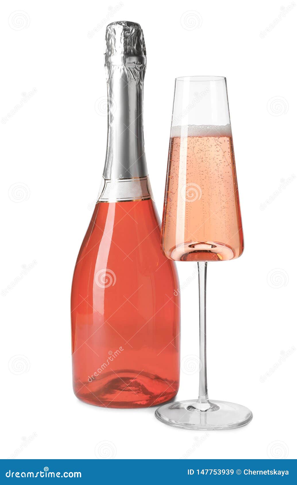 Champagne Bottle Mockup - Rose