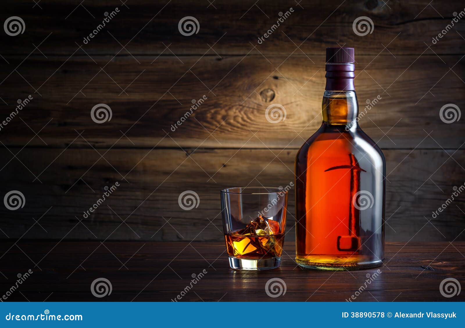 bottle and glass of whiskey
