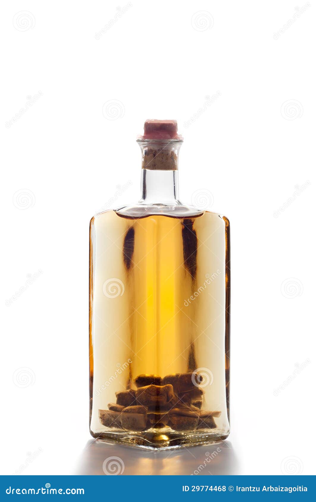 Bottle of Homemade Liquor Isolated on White Stock Photo Image of