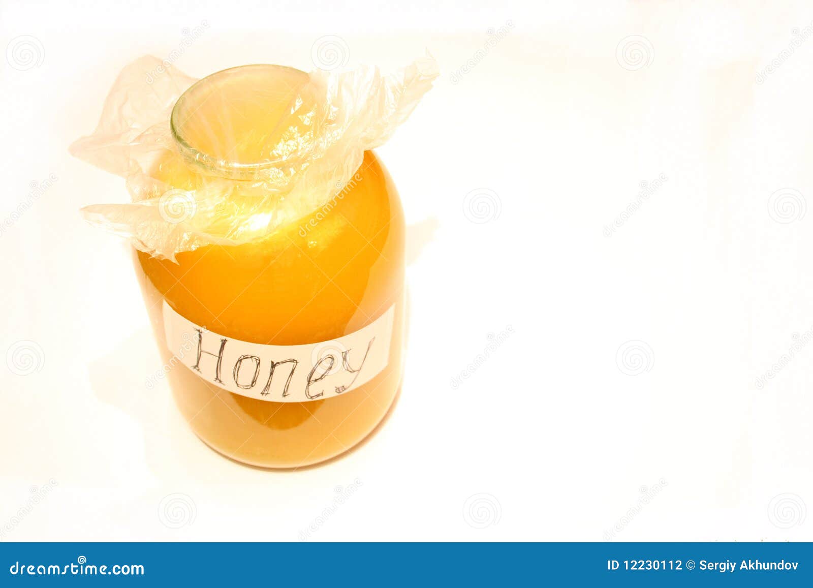 Bottle with honey stock photo. Image of gold, honey, reflection 12230112