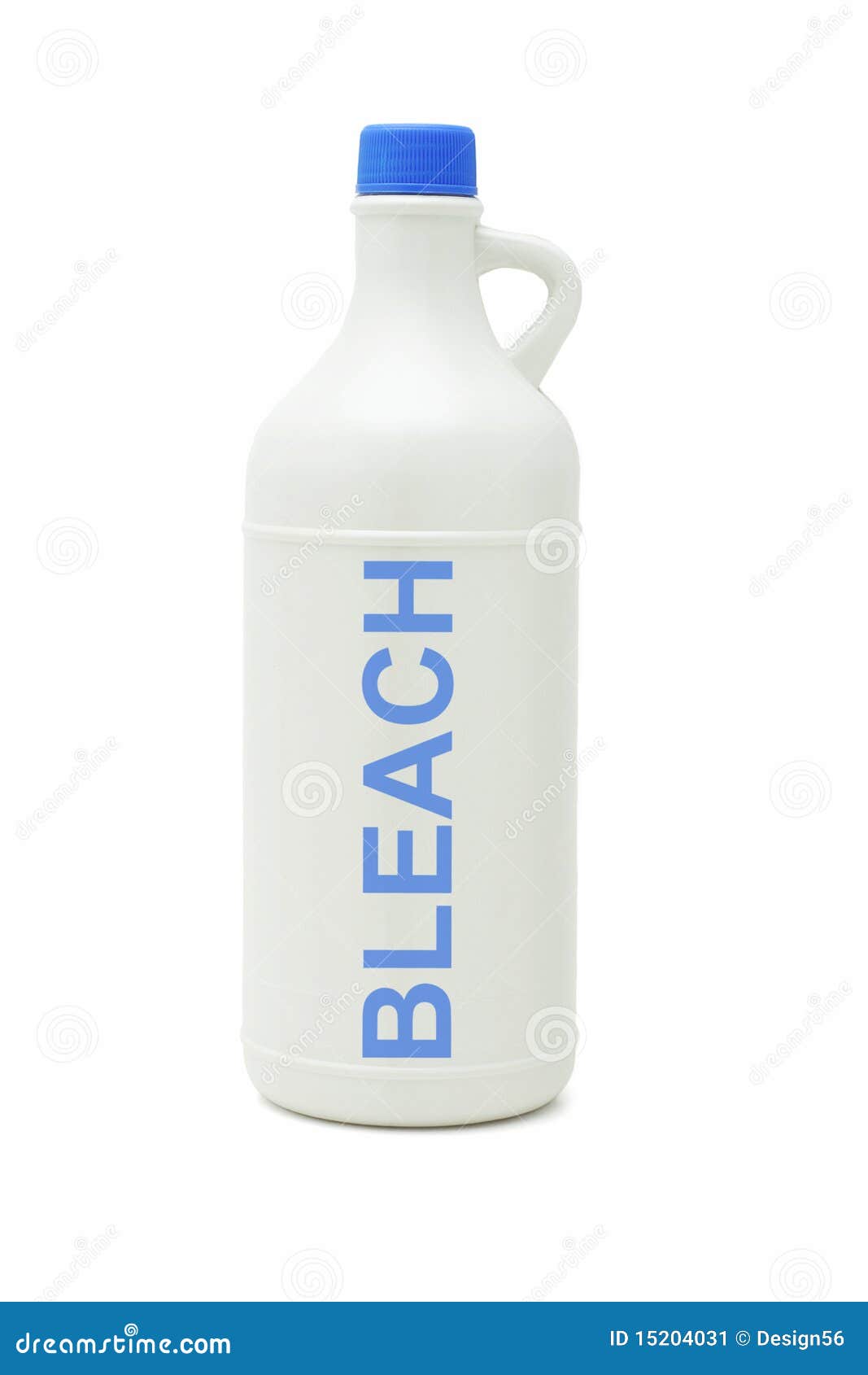 bottle of household bleach