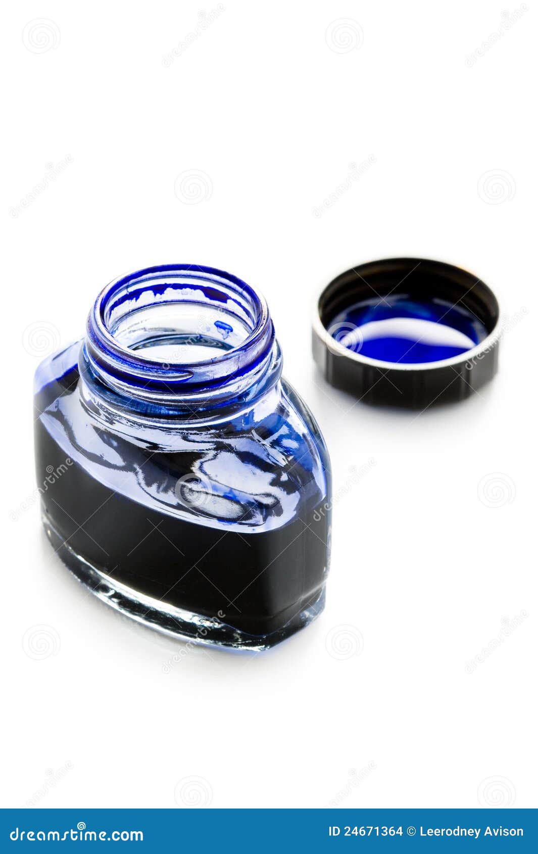 Bottle of ink stock photo. Image of cutout, open, writing 24671364